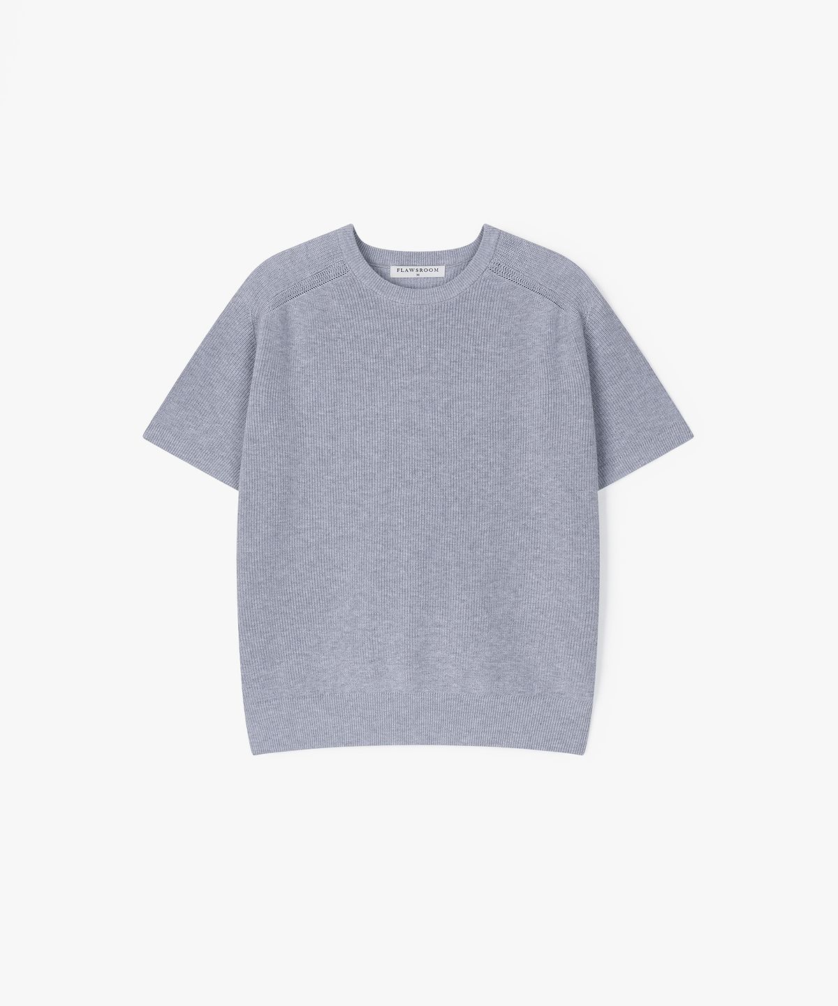 플로즈룸(FLAWSROOM) Saddle Shoulder Cotton Knit GREY