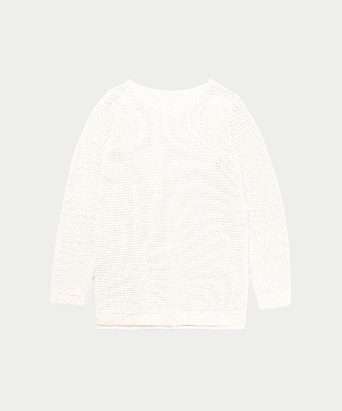 이어닝(YEARNING) FRONTBACK COTTON LOOSE KNIT, IVORY