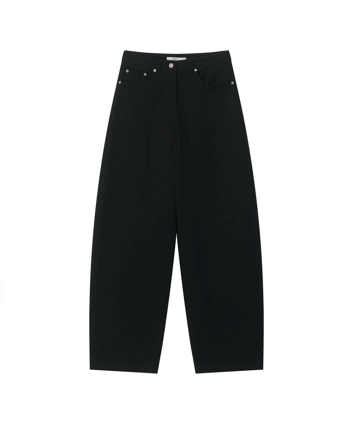 마롯(MARROT) Curved Cotton Pants_Black