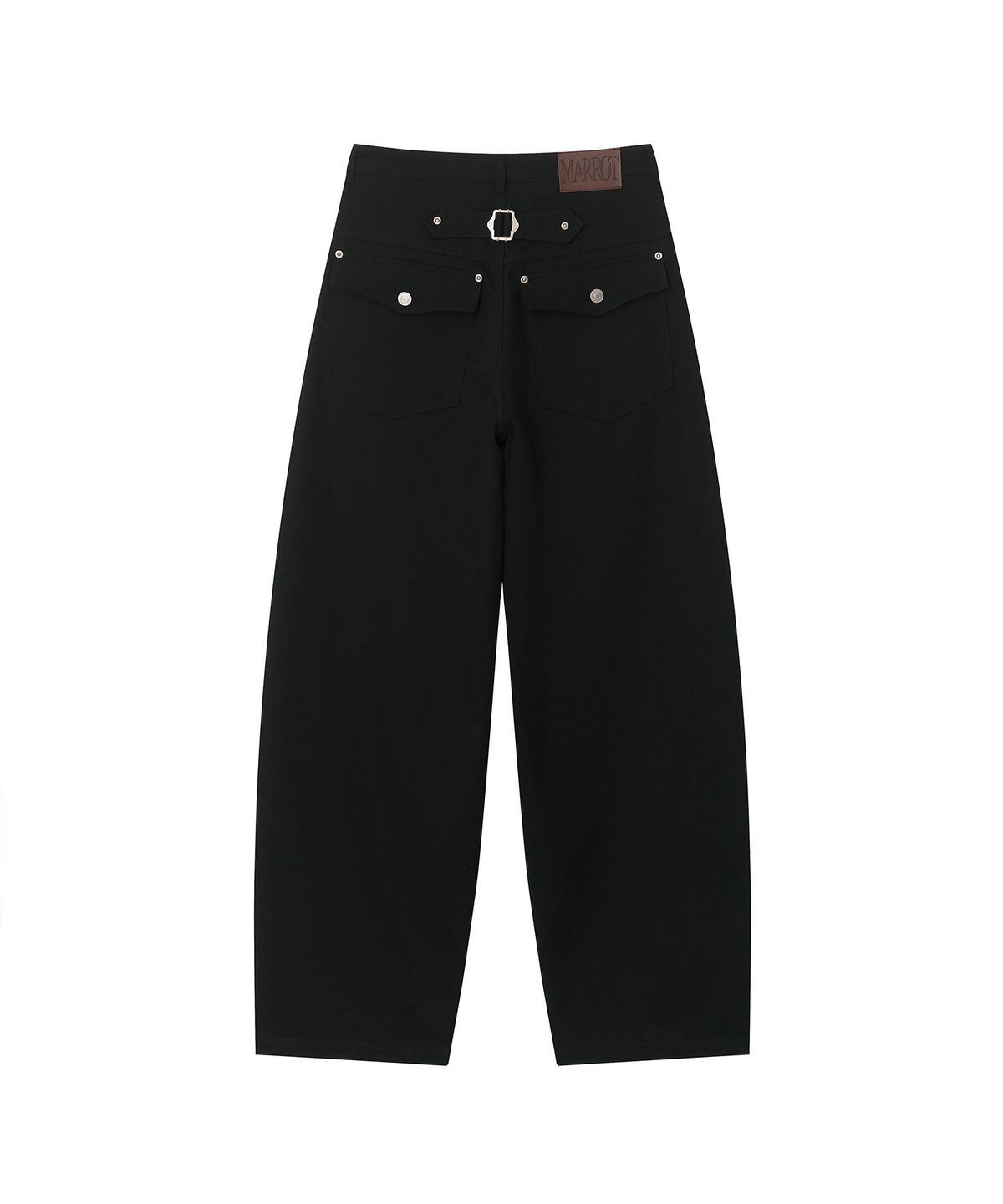 마롯(MARROT) Curved Cotton Pants_Black