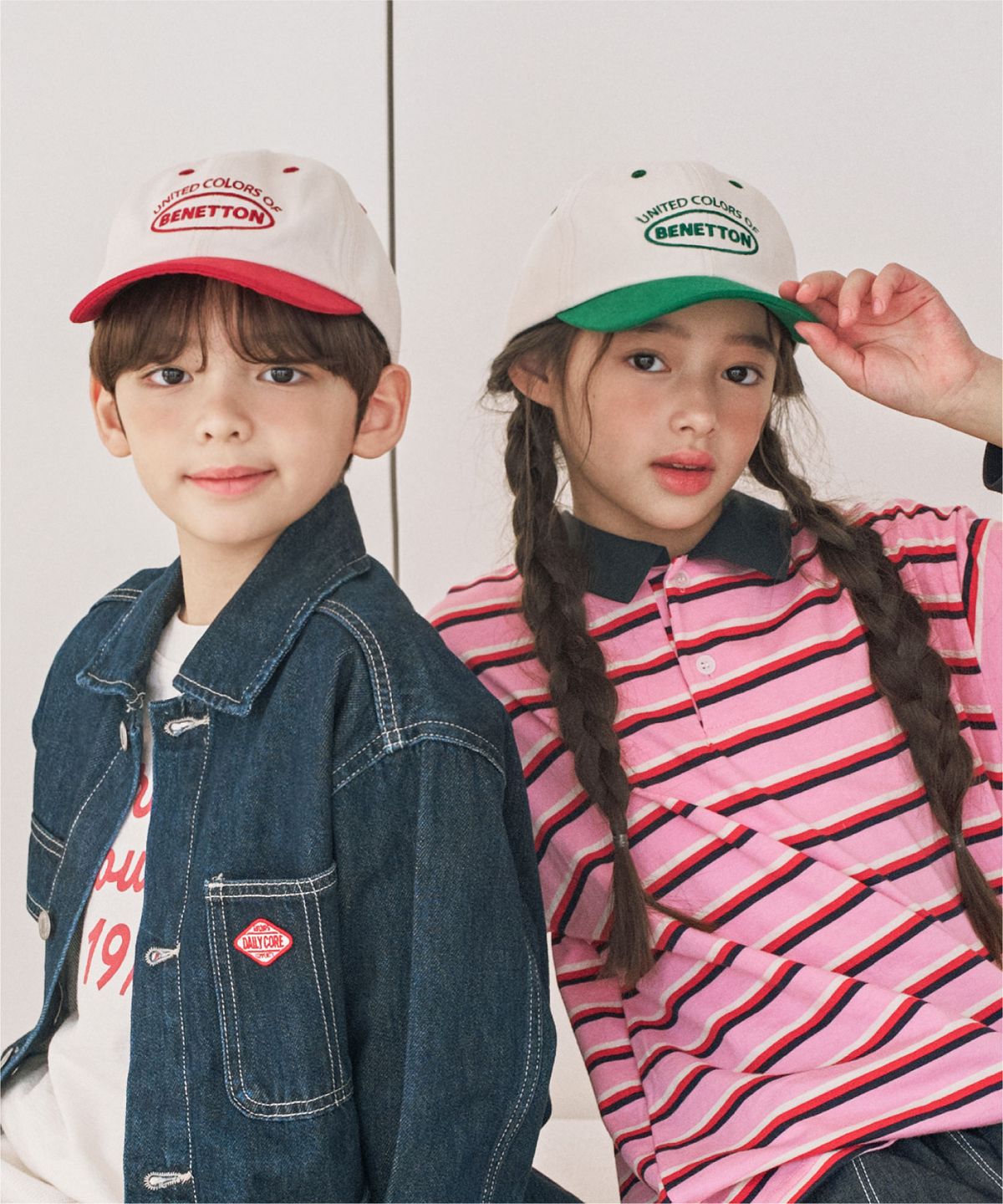 베네통키즈(BENETTONKIDS) 컬러블록 볼캡 (10colors)