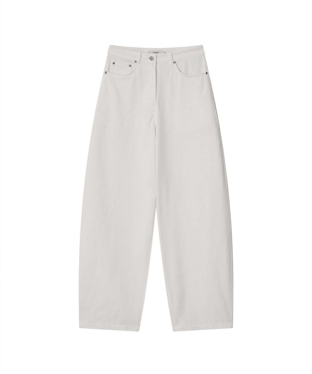 마롯(MARROT) Curved Cotton Pants_White