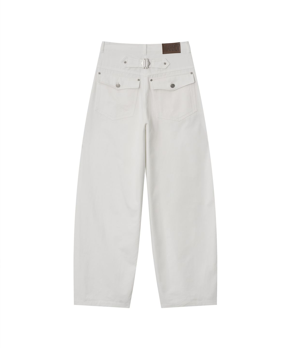 마롯(MARROT) Curved Cotton Pants_White