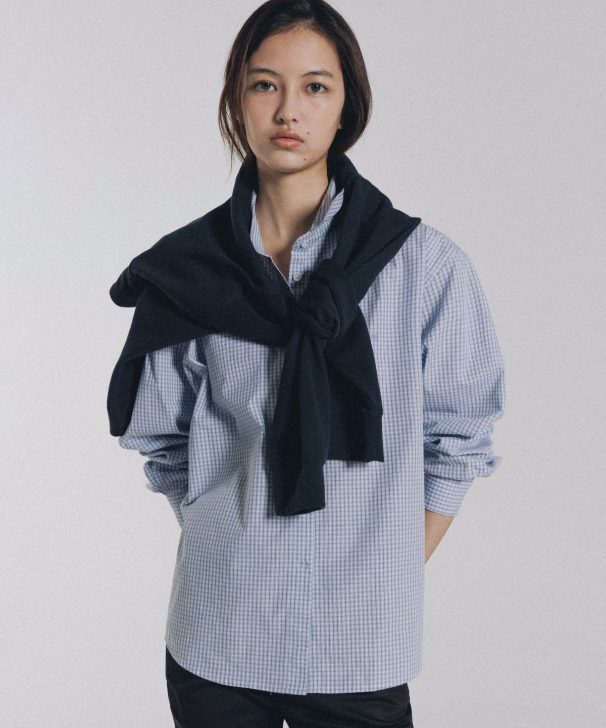 앤니즈(ANDNEEDS) Breeze check shirt (blue)