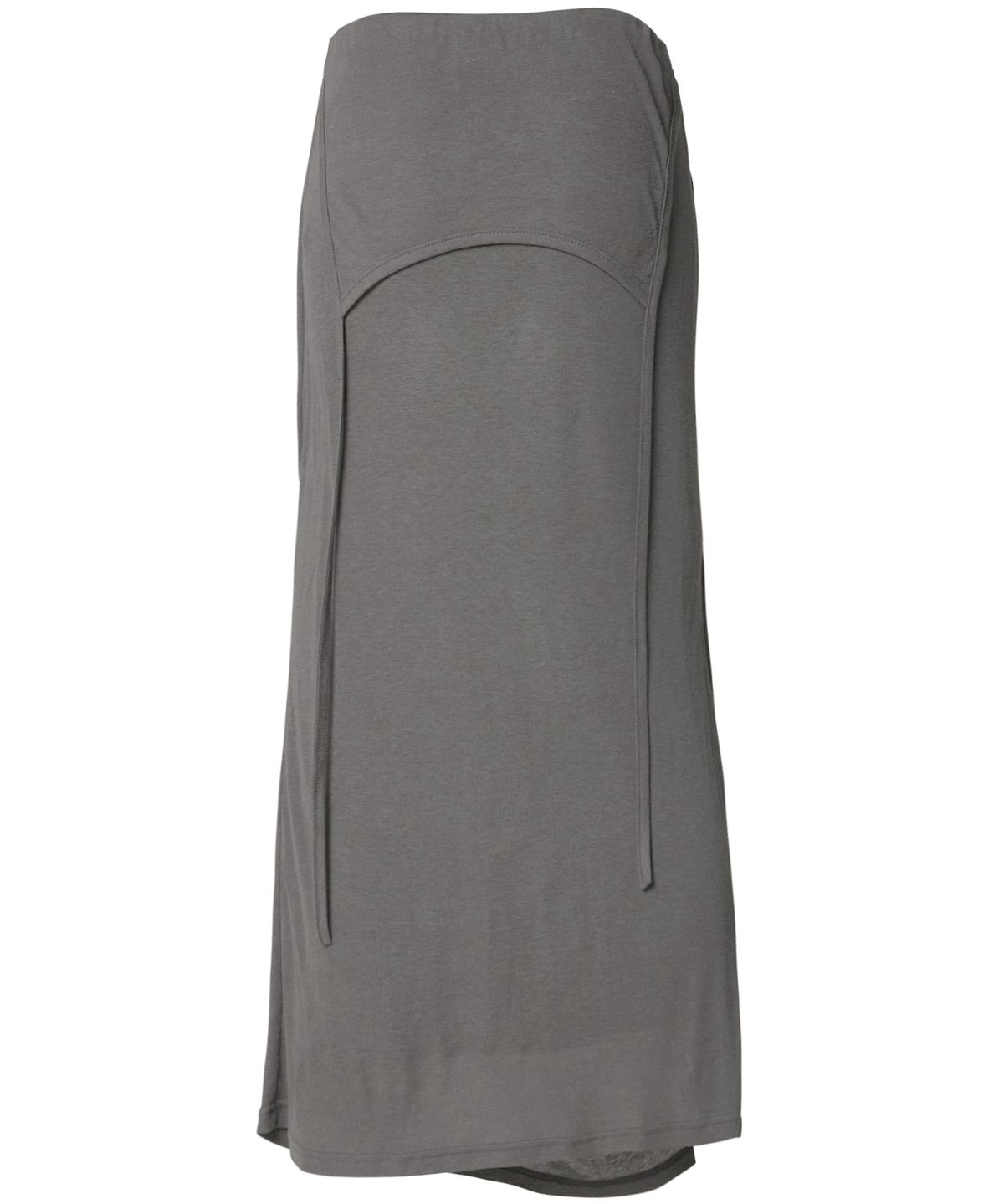 플레어업(FLAREUP) Asymmetrical Draped Long Skirt (FL-263_Gray)