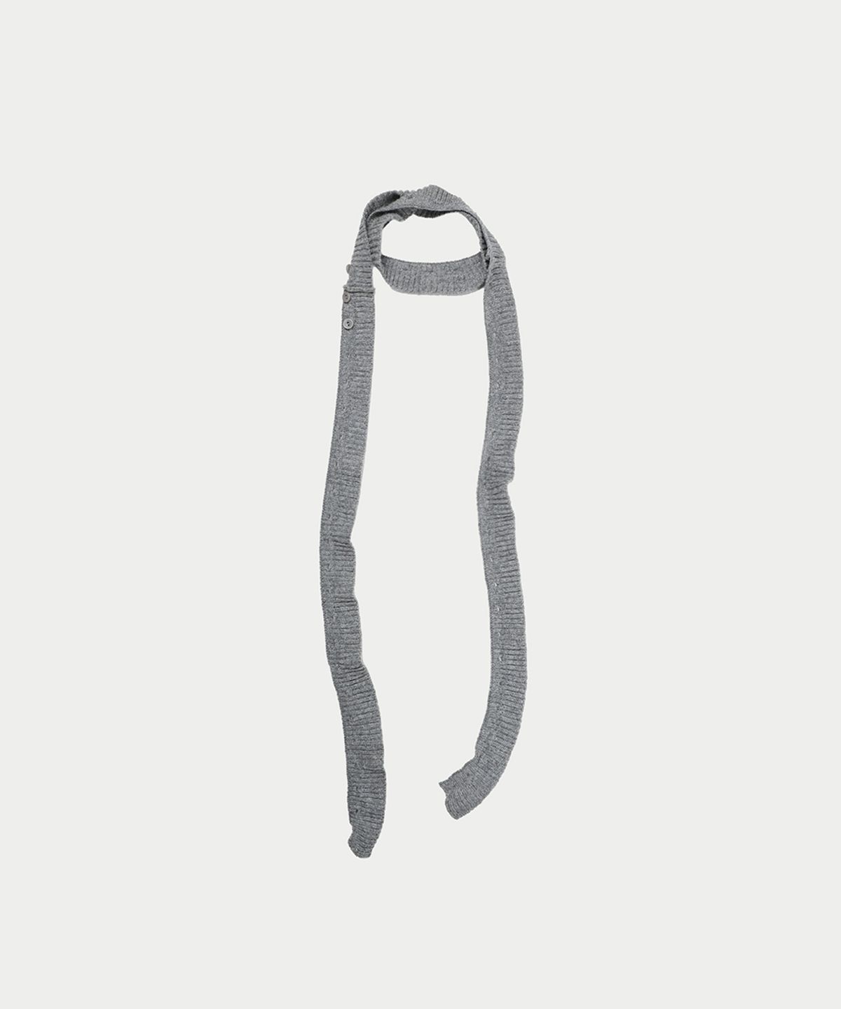 이어닝(YEARNING) FRILL KNIT MULTI MUFFLER, GREY