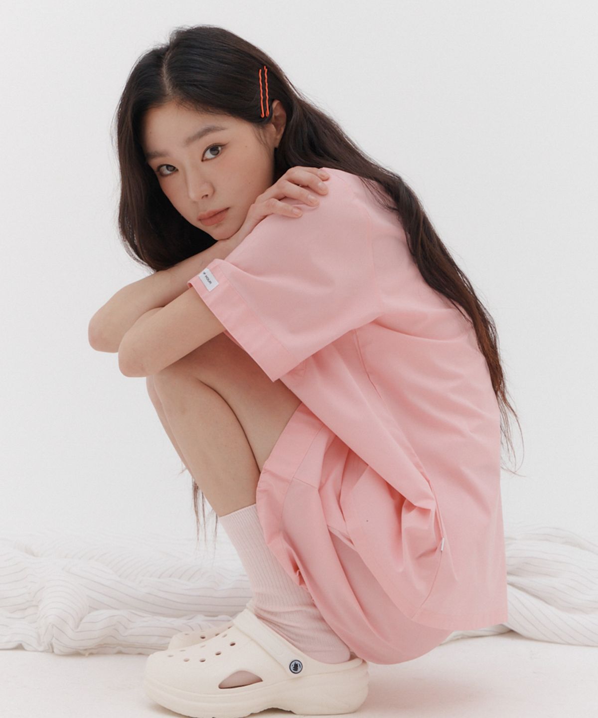 오프아워(OFFHOUR) 퓨어시트 스쿱베리 반팔 잠옷 세트