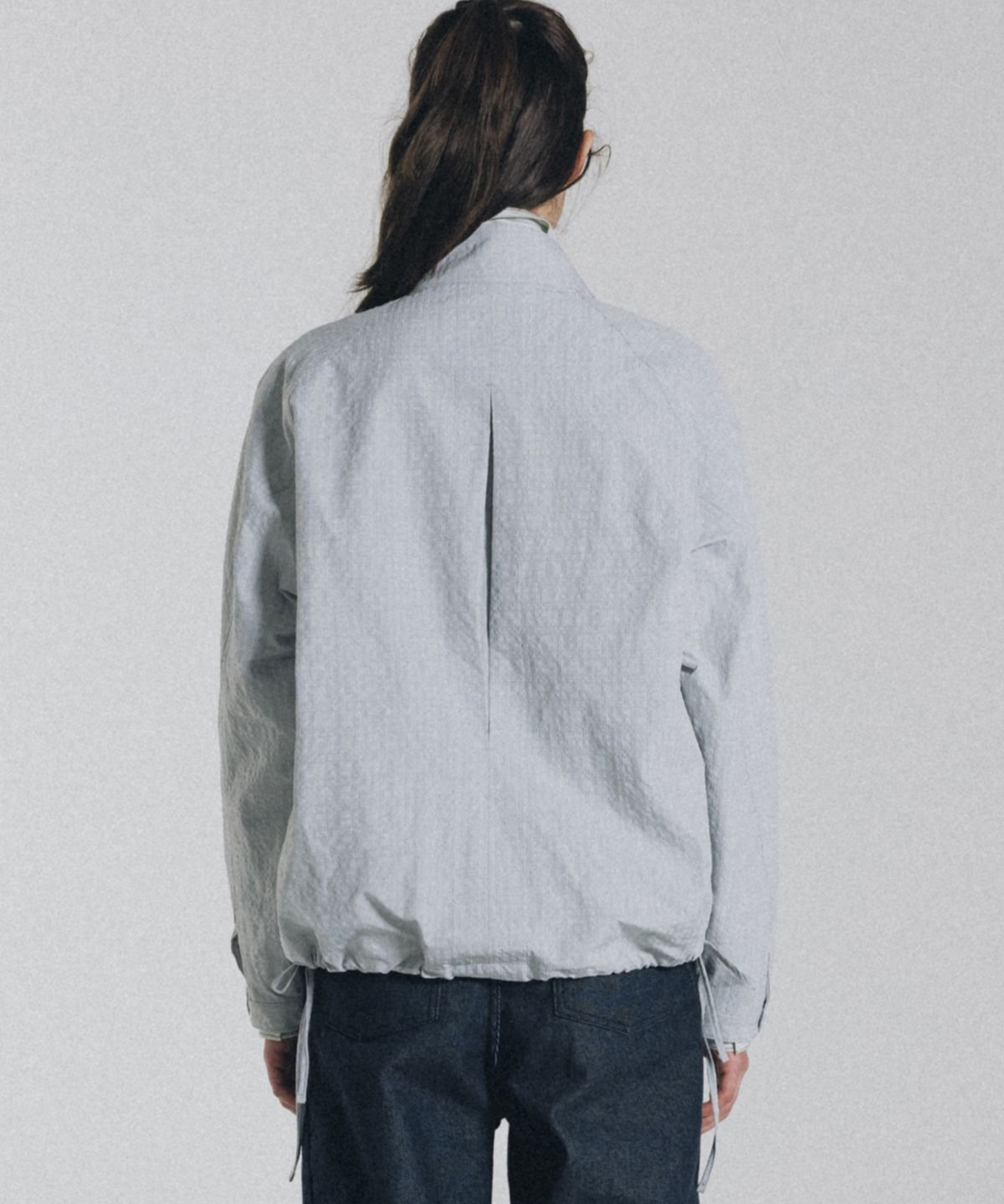 앤니즈(ANDNEEDS) Sander check blouson (blue)