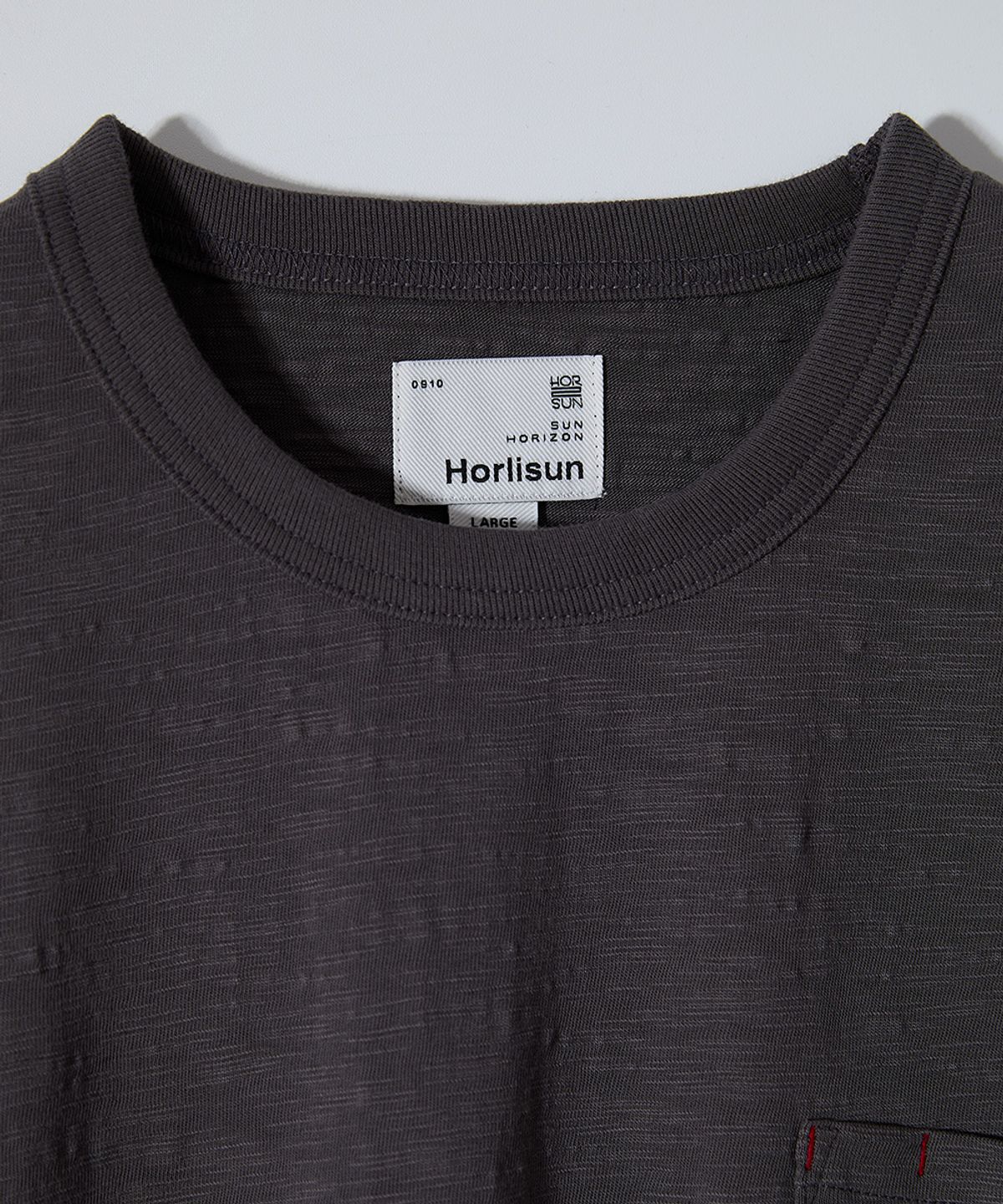 홀리선(HORLISUN) Lawrence Slub Pocket T-shirt Charcoal