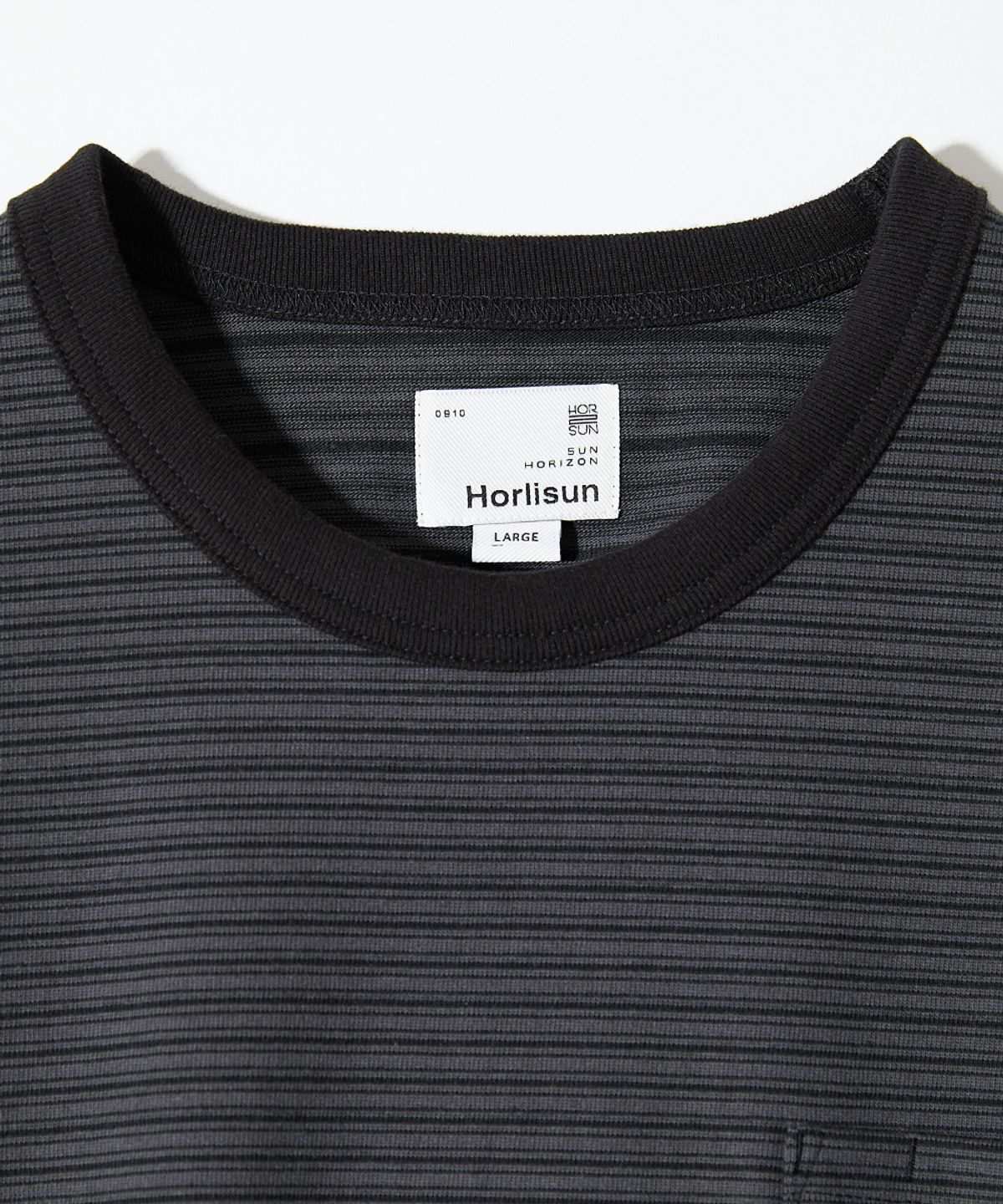 홀리선(HORLISUN) Powell Long Sleeve Stripe T-shirt Charcoal