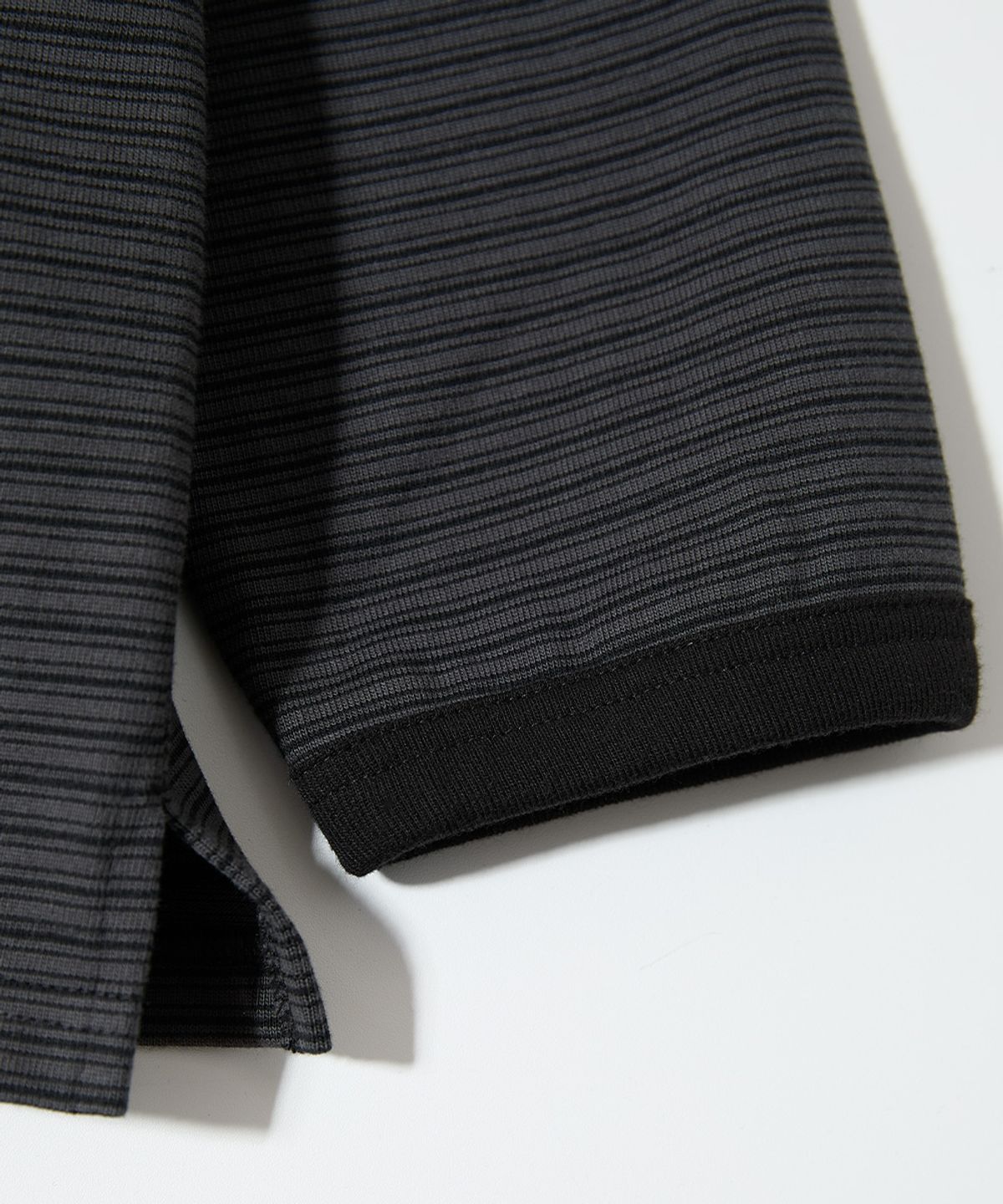 홀리선(HORLISUN) Powell Long Sleeve Stripe T-shirt Charcoal