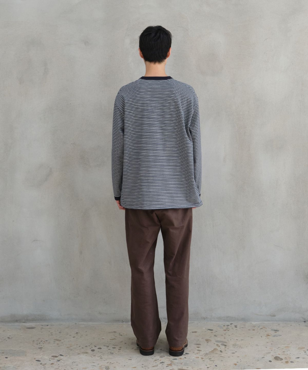 홀리선(HORLISUN) Powell Long Sleeve Stripe T-shirt Evergreen