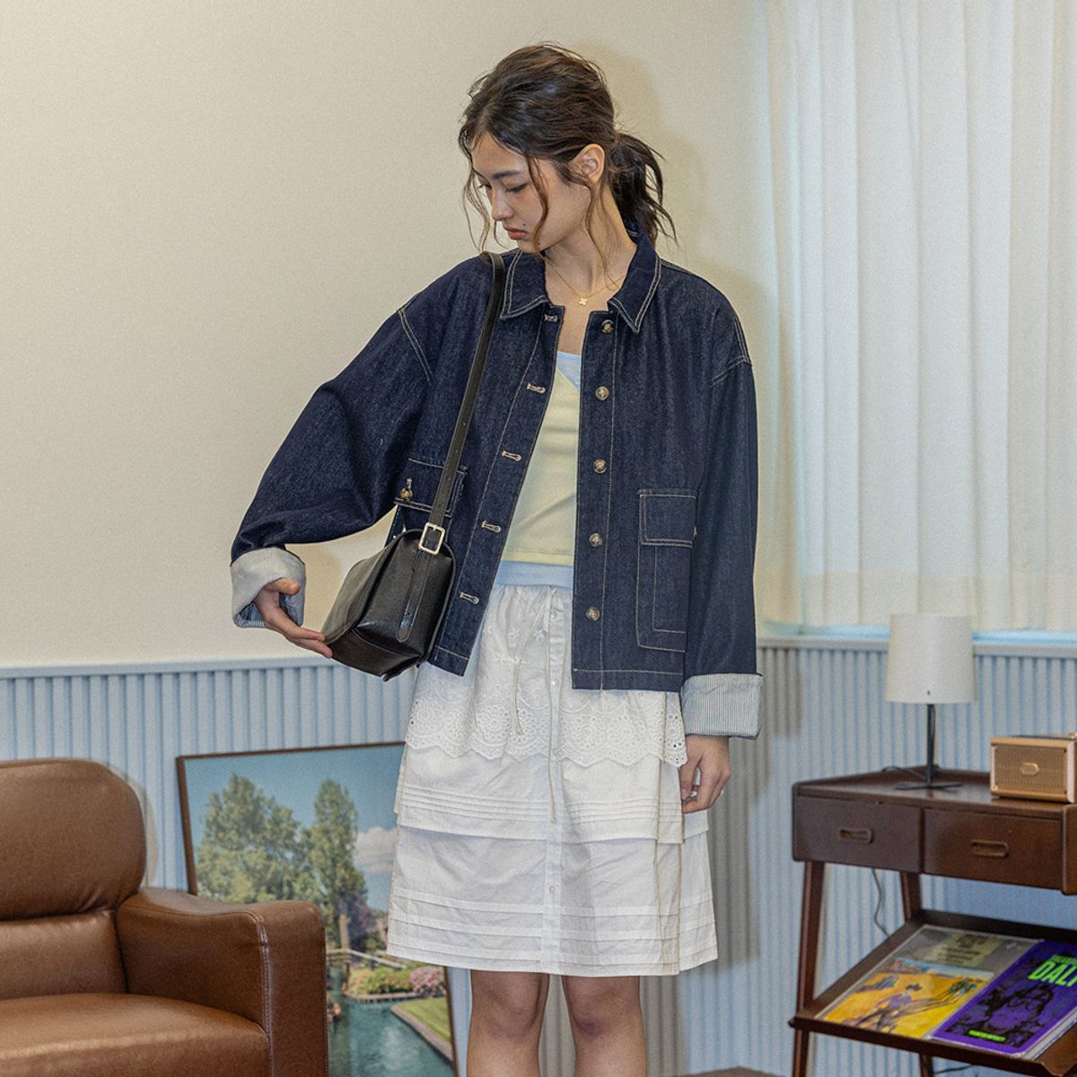 던드롭(DUNDROP) DD_Soft square bag_BLACK