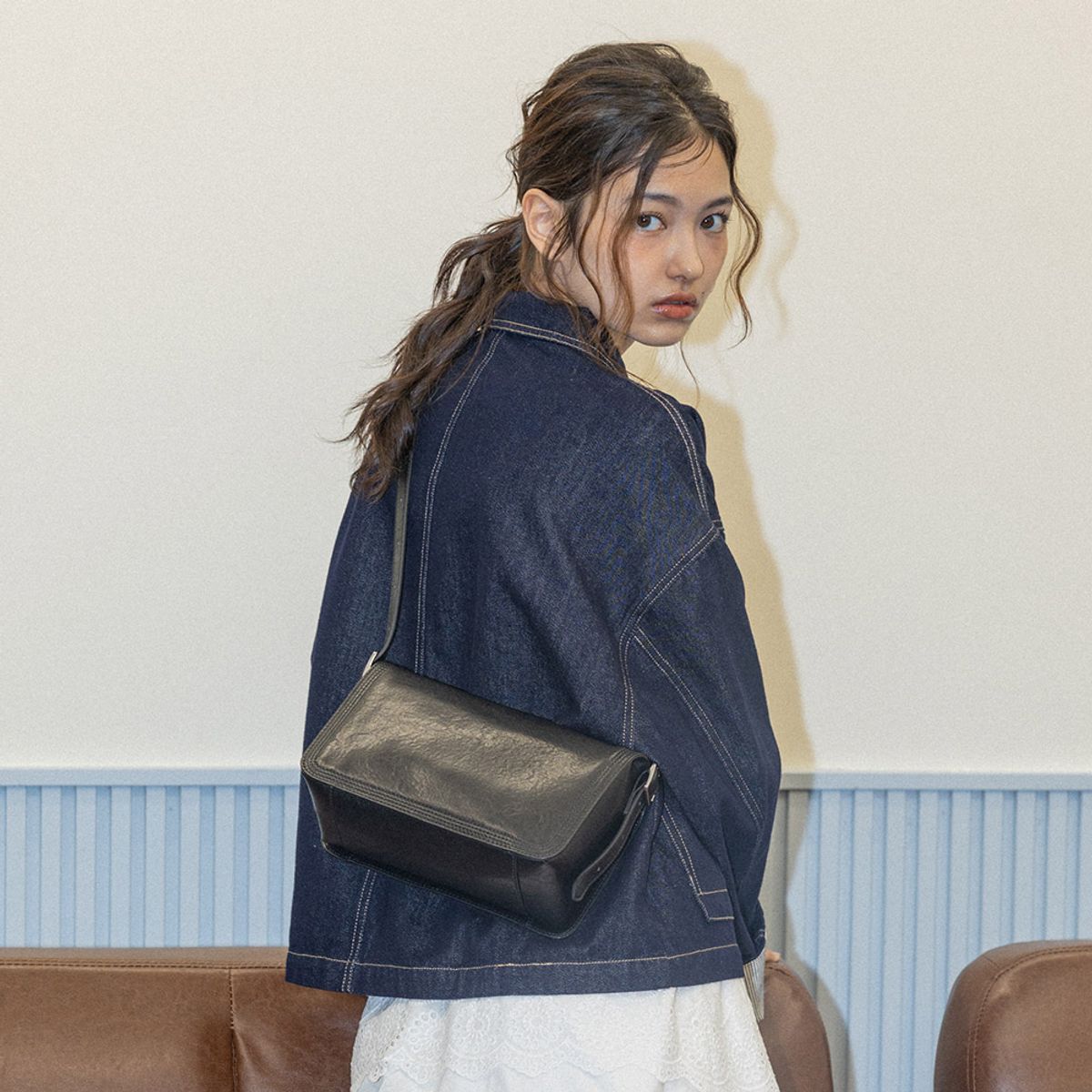 던드롭(DUNDROP) DD_Soft square bag_BLACK