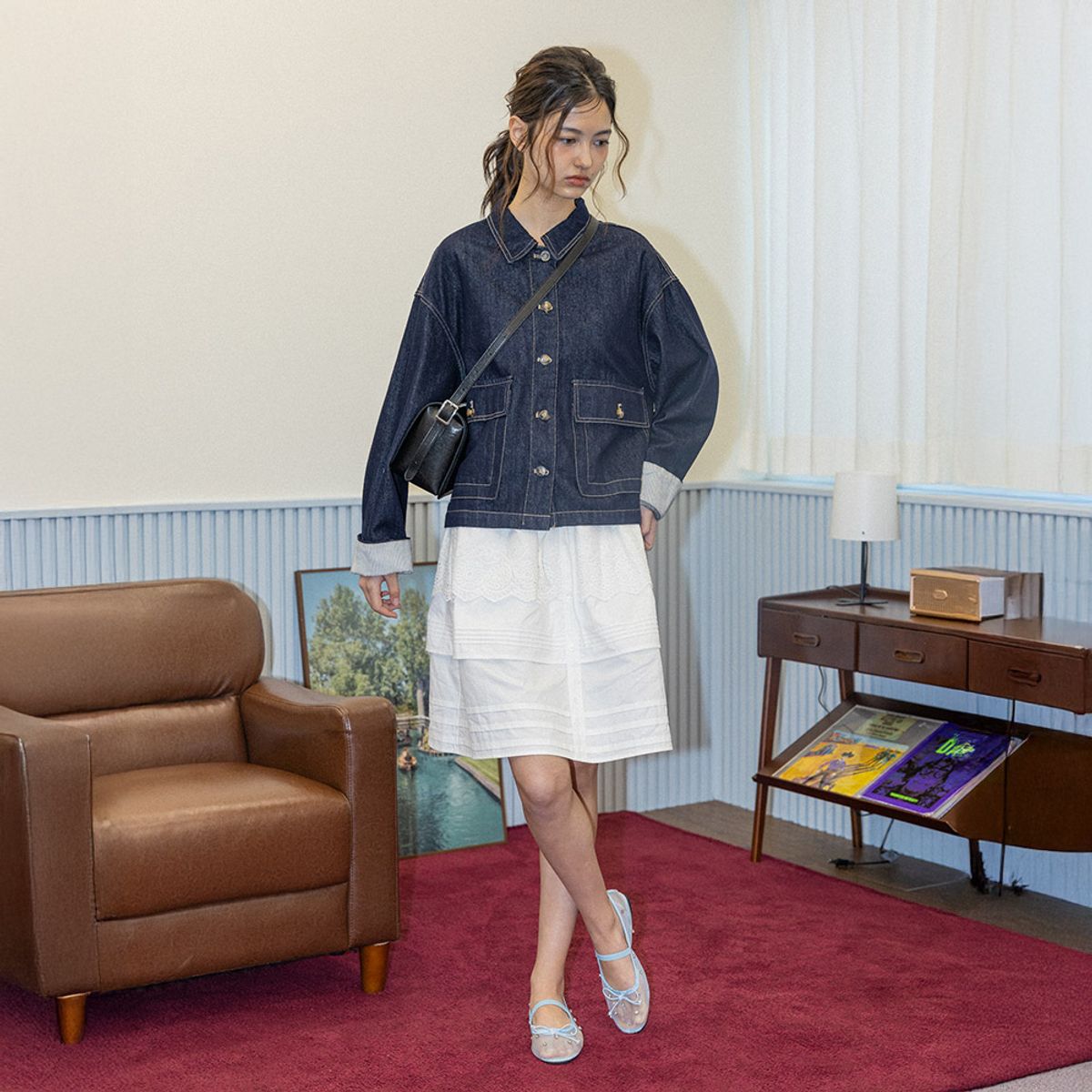 던드롭(DUNDROP) DD_Romantic cotton tier skirt_WHITE