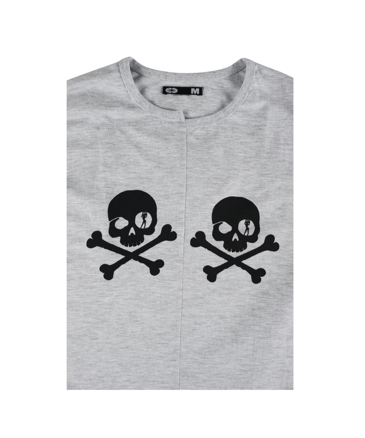 이알티알(ERTR) Two Skull T-Shirt Melange White