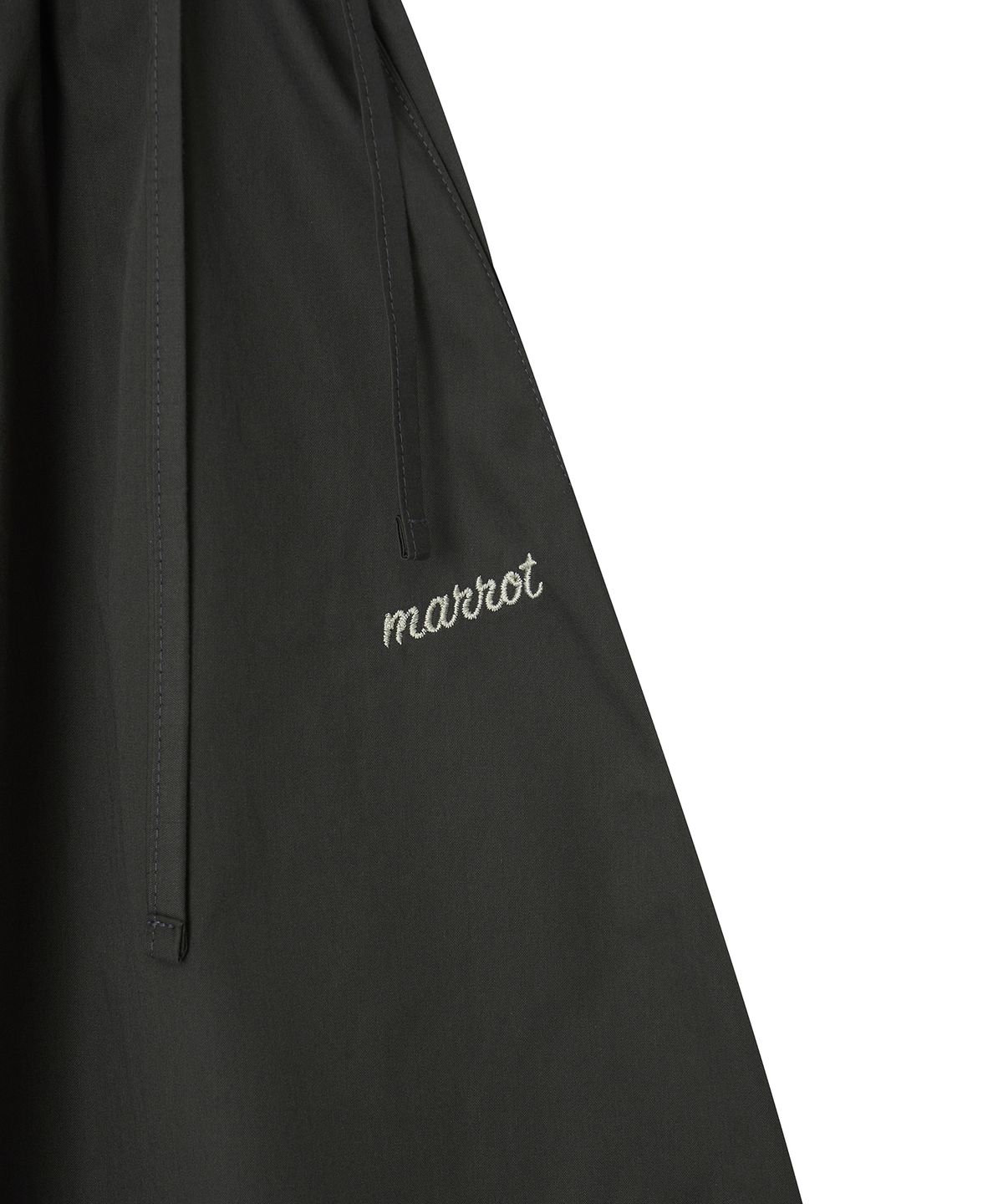 마롯(MARROT) Cotton String Midi Skirt_Charccoal