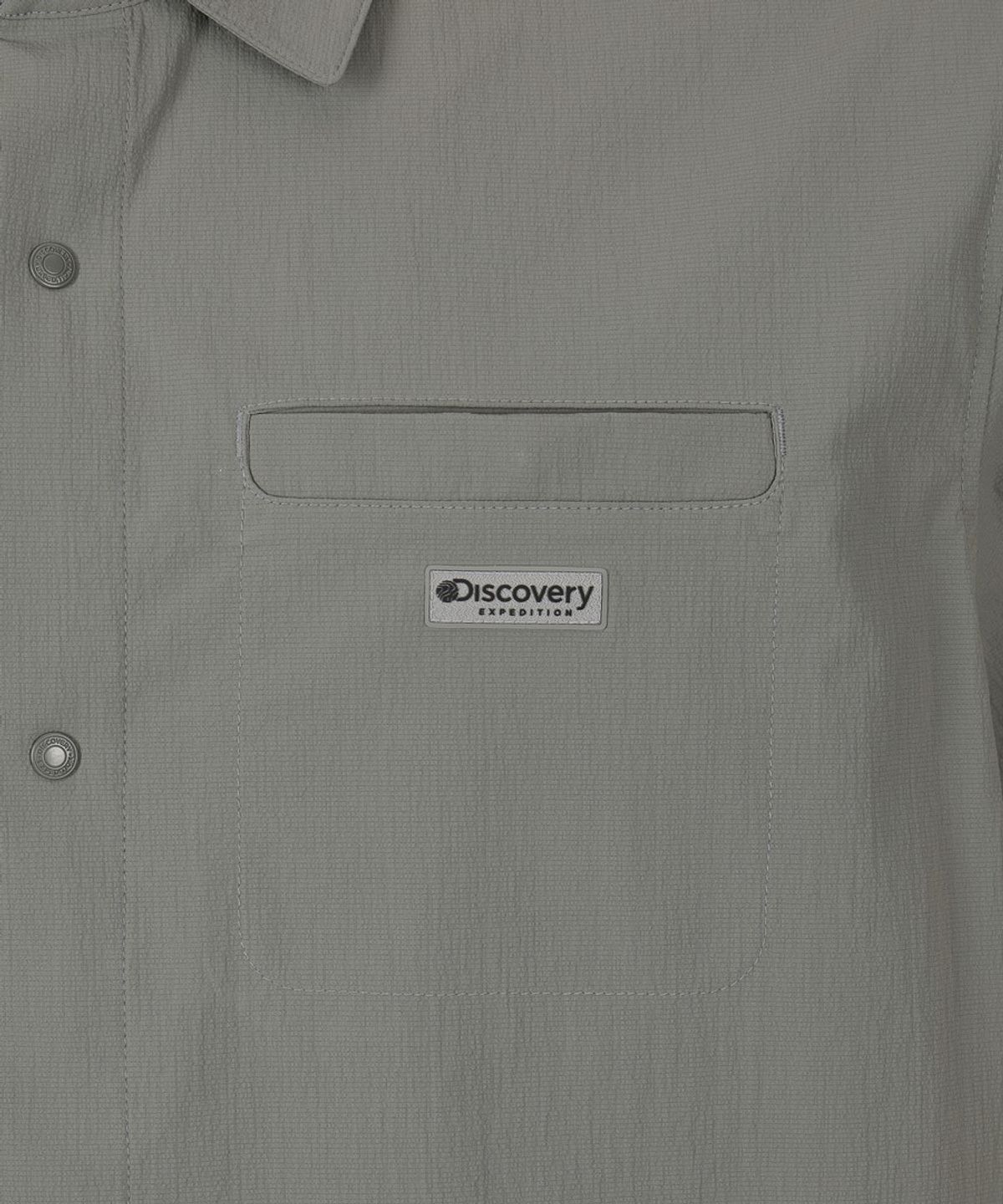 디스커버리 익스페디션(DISCOVERY EXPEDITION) 남성 프레보나 에어닷 우븐 반팔 셔츠 (GREY)