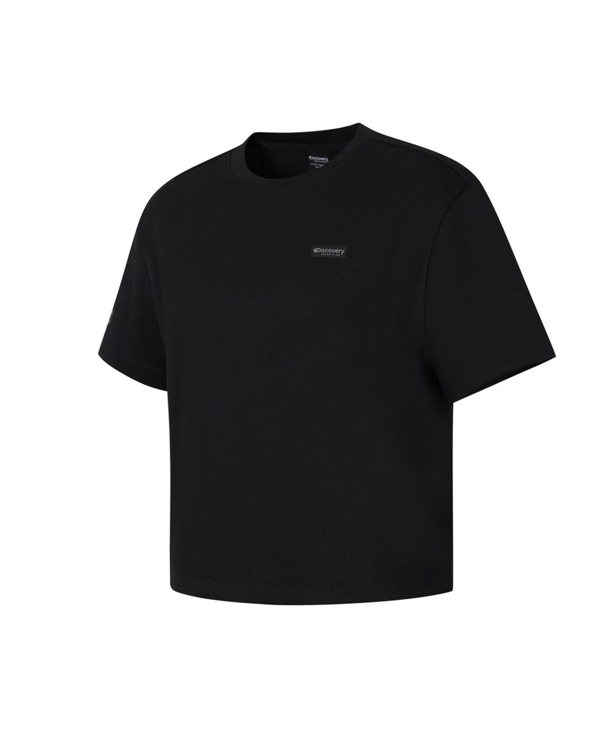 디스커버리 익스페디션(DISCOVERY EXPEDITION) 여성 와플 트레이닝 반팔 티셔츠 (BLACK)