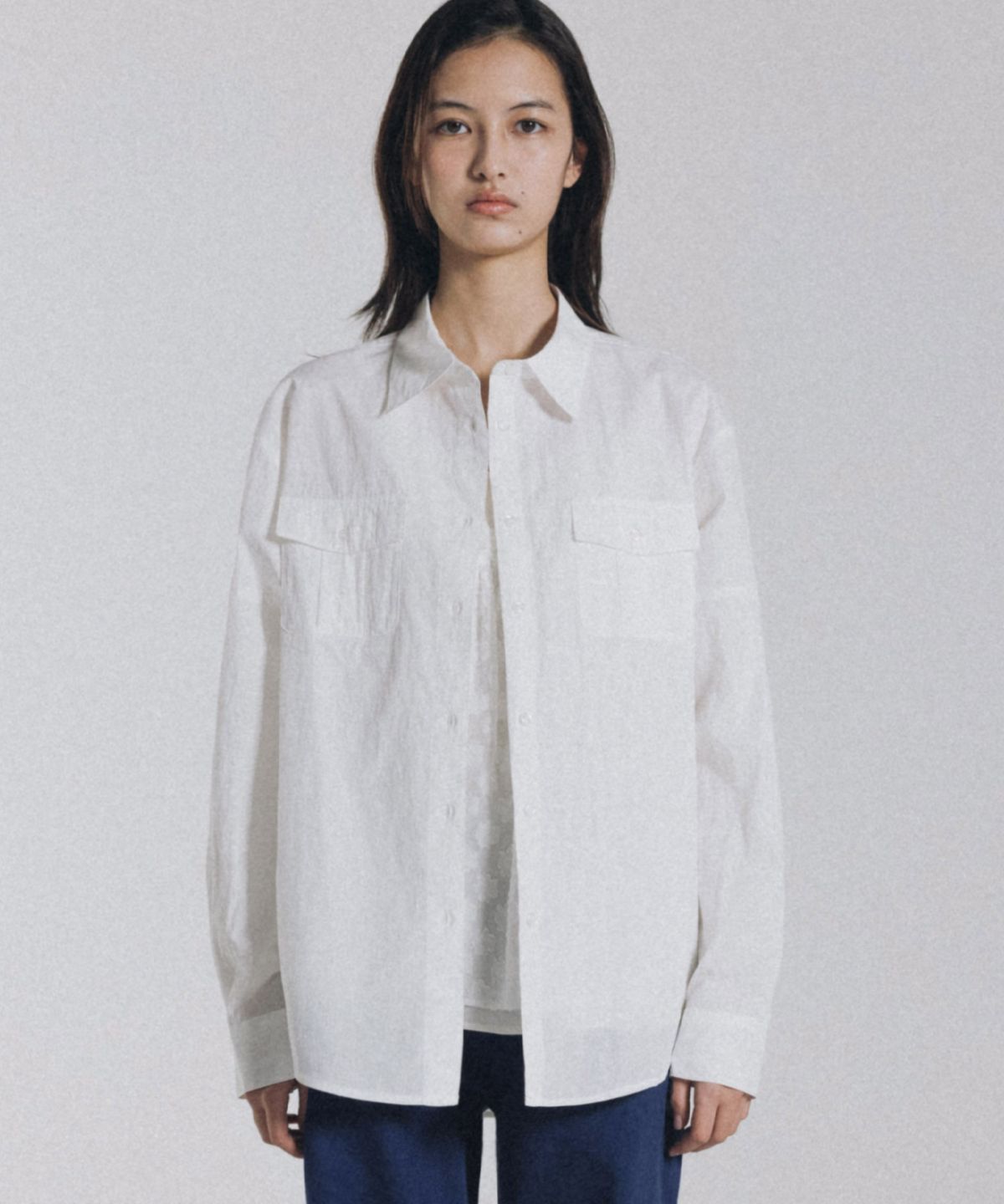 앤니즈(ANDNEEDS) Foin pocket shirt (white)