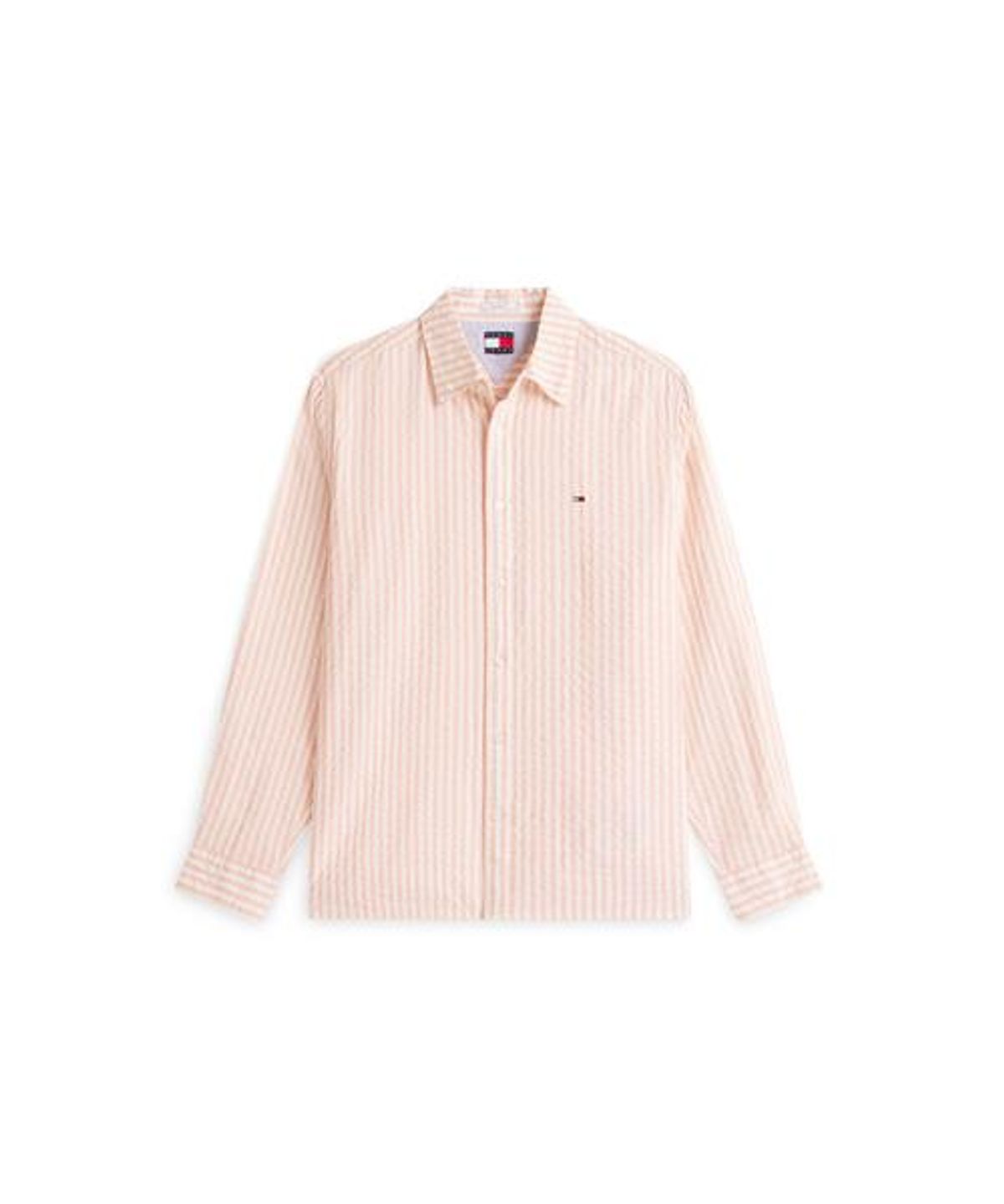 타미진스(TOMMY JEANS) 릴렉스 시어서커 스트라이프 셔츠 (T32G1WSH34TMT1SD2)