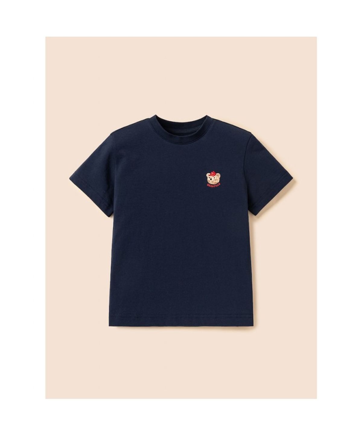 빈폴 키즈(BEANPOLE KIDS) [Essential] 달이 라운드 반소매 티셔츠 - 네이비 (BI6242GE1R)