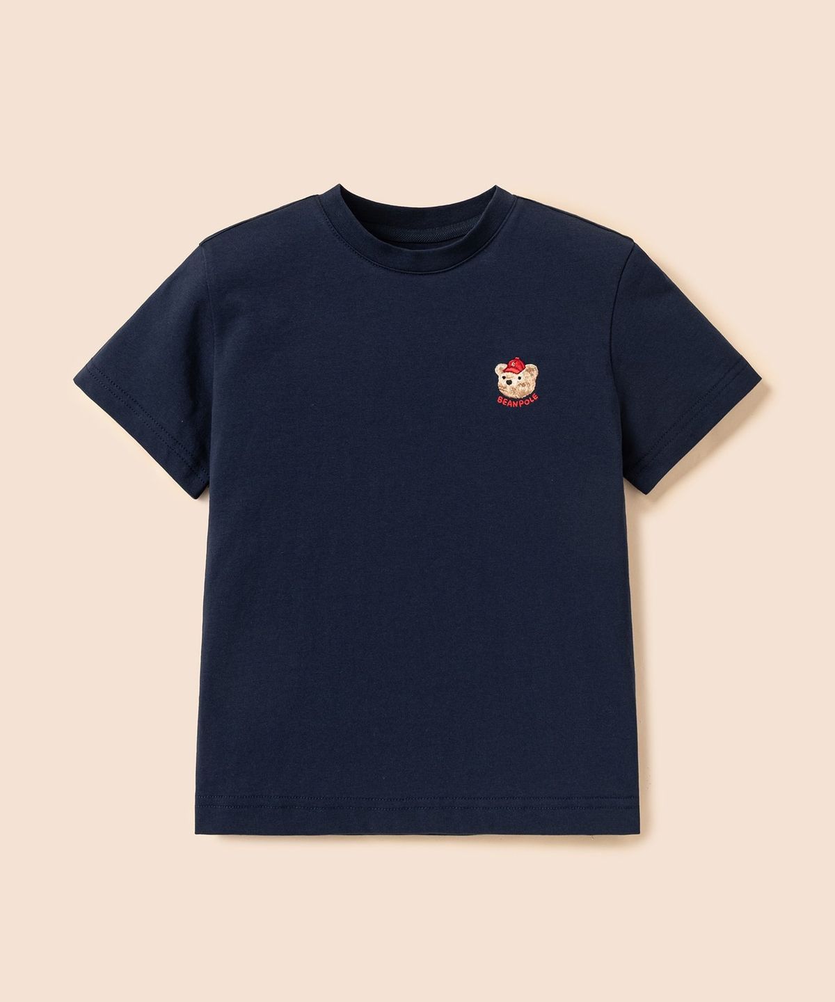 빈폴 키즈(BEANPOLE KIDS) [Essential] 달이 라운드 반소매 티셔츠 - 네이비 (BI6242GE1R)