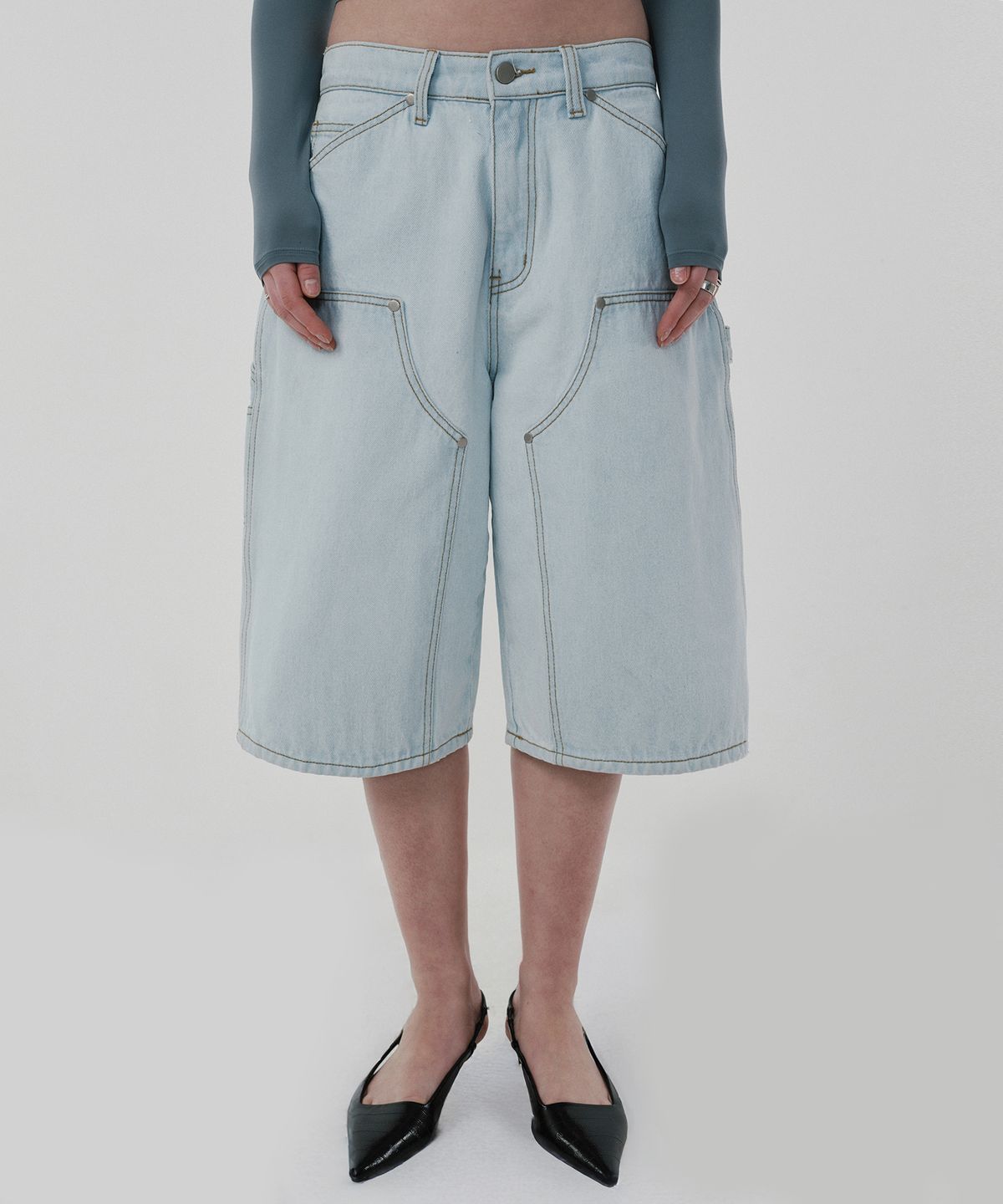 스웨이드(SUADE) CONTOUR DOUBLE KNEE SHORTS [LIGHT BLUE]