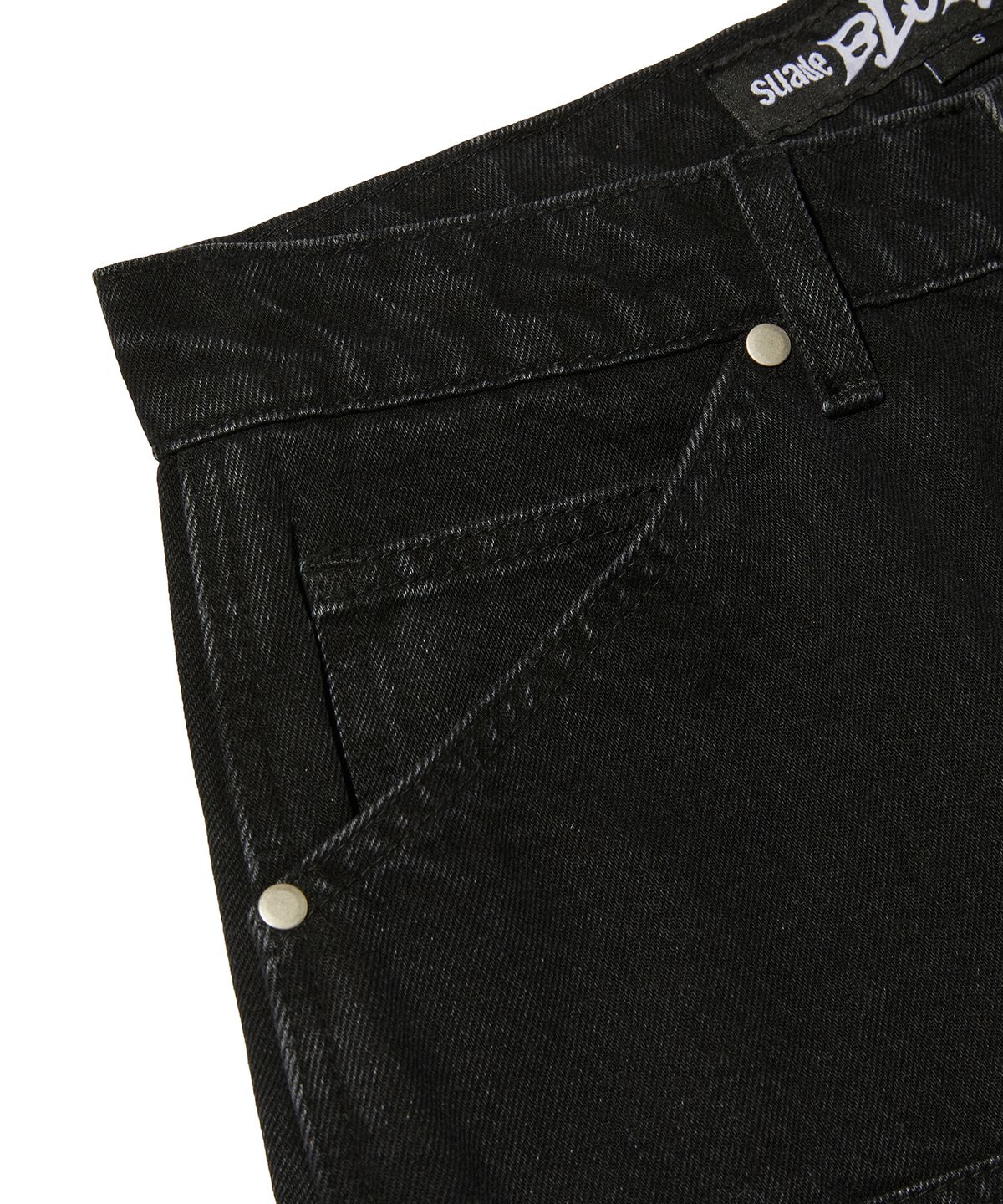 스웨이드(SUADE) CONTOUR DOUBLE KNEE SHORTS [BLACK]