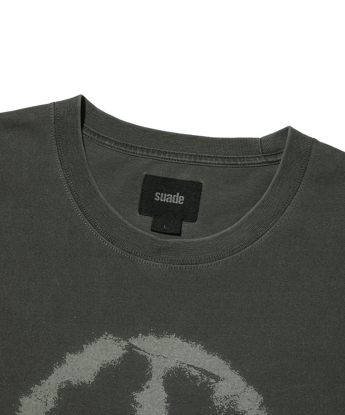 스웨이드(SUADE) PEACE CROPPED TEE [PIGMENT BLACK]