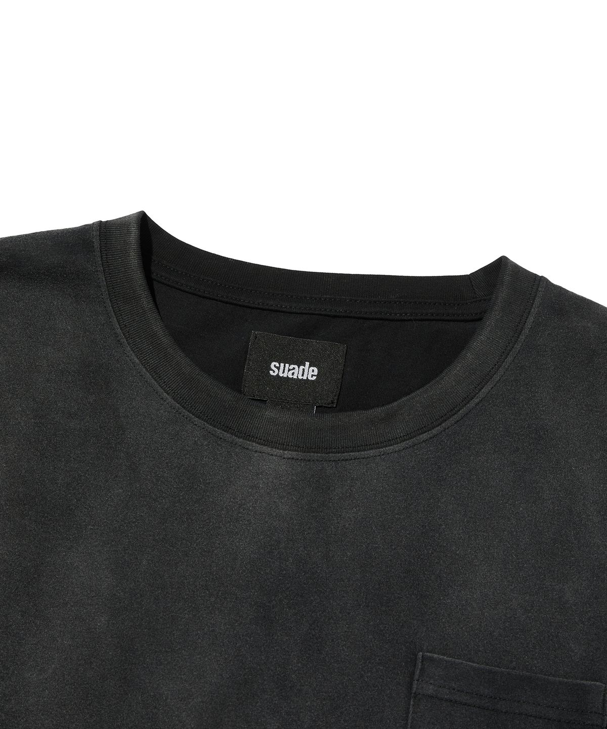 스웨이드(SUADE) POCKET CROPPED TEE [WASHING BLACK]