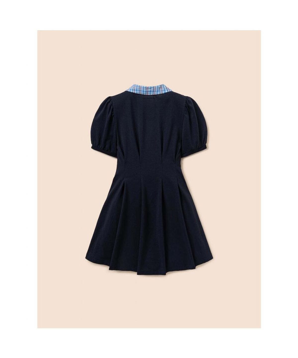 빈폴 키즈(BEANPOLE KIDS) 체크 칼라 반소매 피케 원피스 - 네이비 (BI6371G01R)