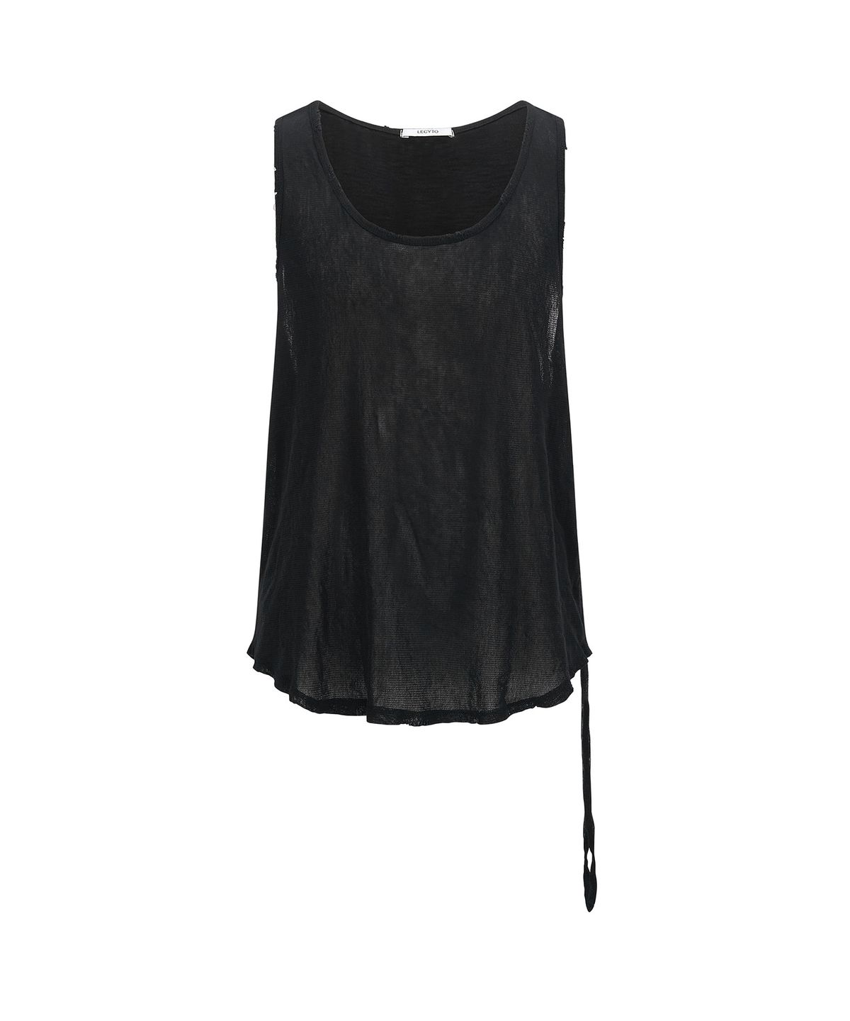 레씨토(LECYTO) Layered Shirring Sleeveless_[Black]