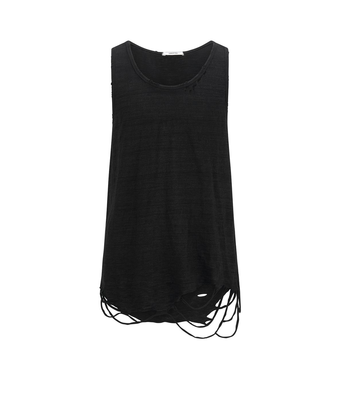 레씨토(LECYTO) Layered Shirring Sleeveless_[Black]