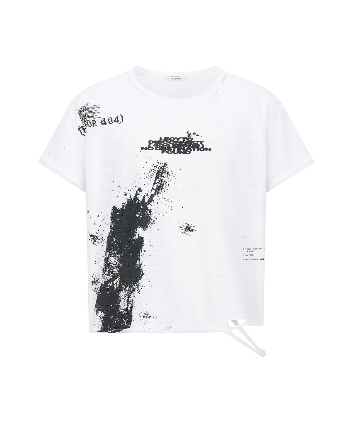 레씨토(LECYTO) Splatter Error Vintage T-Shirt_[White]
