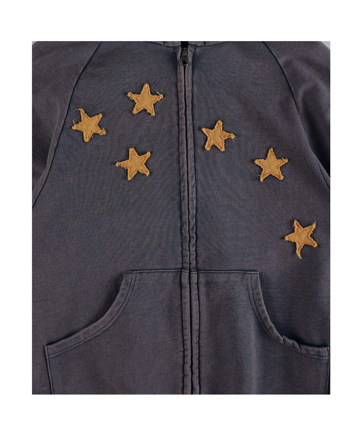 이알티알(ERTR) Delphinus Applique Raglan Hoodie Zip Up Navy
