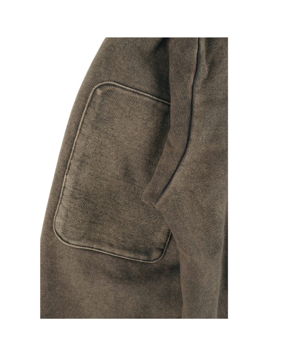 이알티알(ERTR) Chest Pocket Hoodie Zip Up Brown