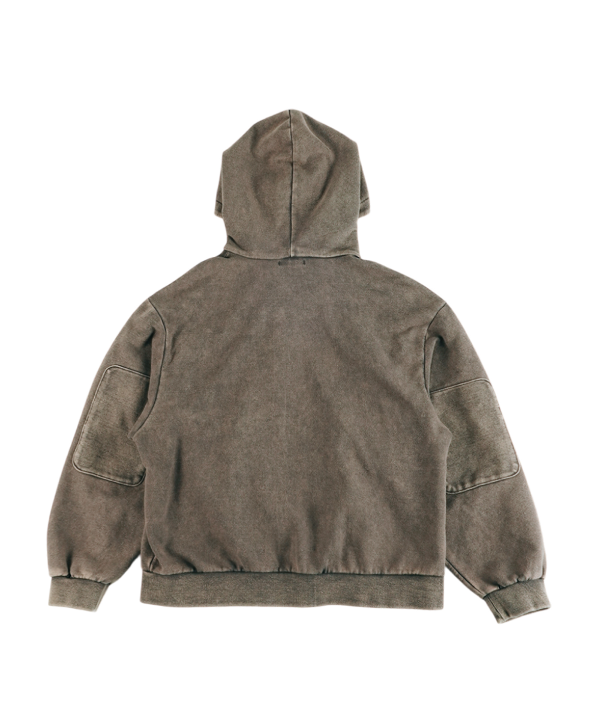 이알티알(ERTR) Chest Pocket Hoodie Zip Up Brown