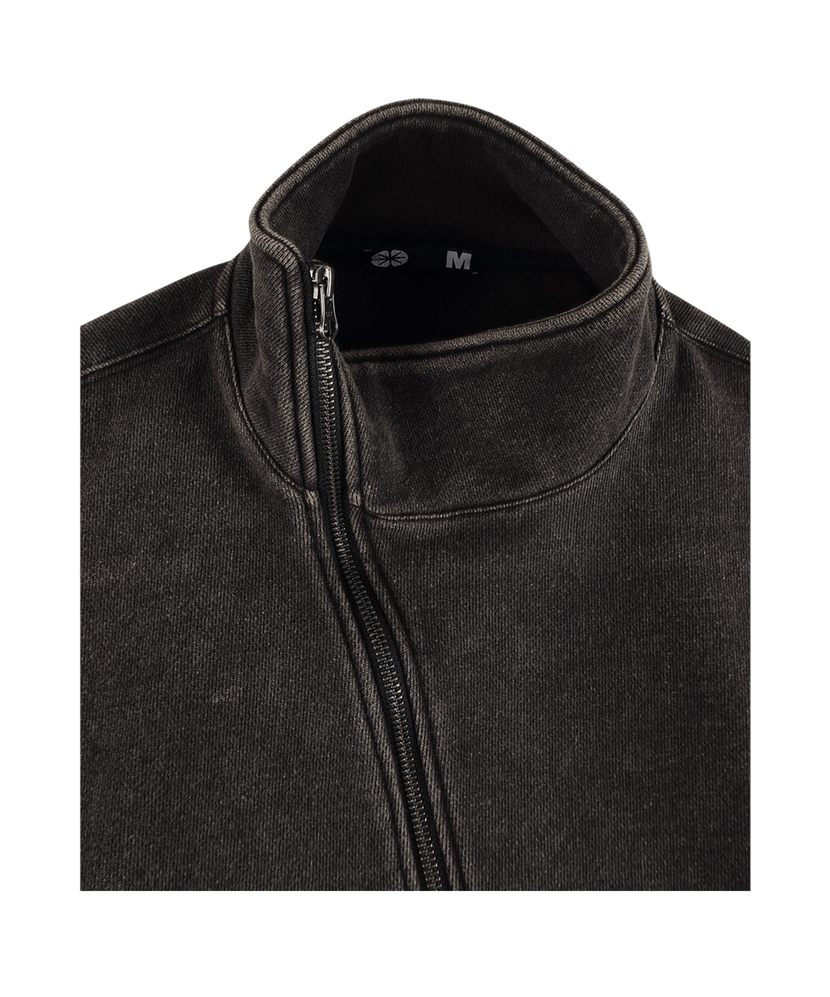 이알티알(ERTR) Asymmetric Zip Up Jacket Black