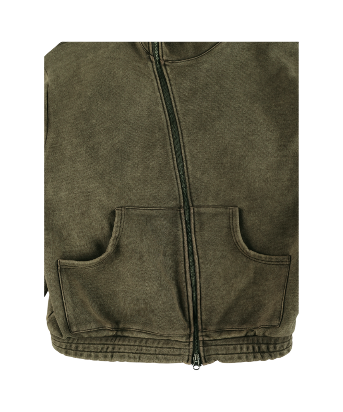 이알티알(ERTR) Asymmetric Zip Up Jacket Khaki
