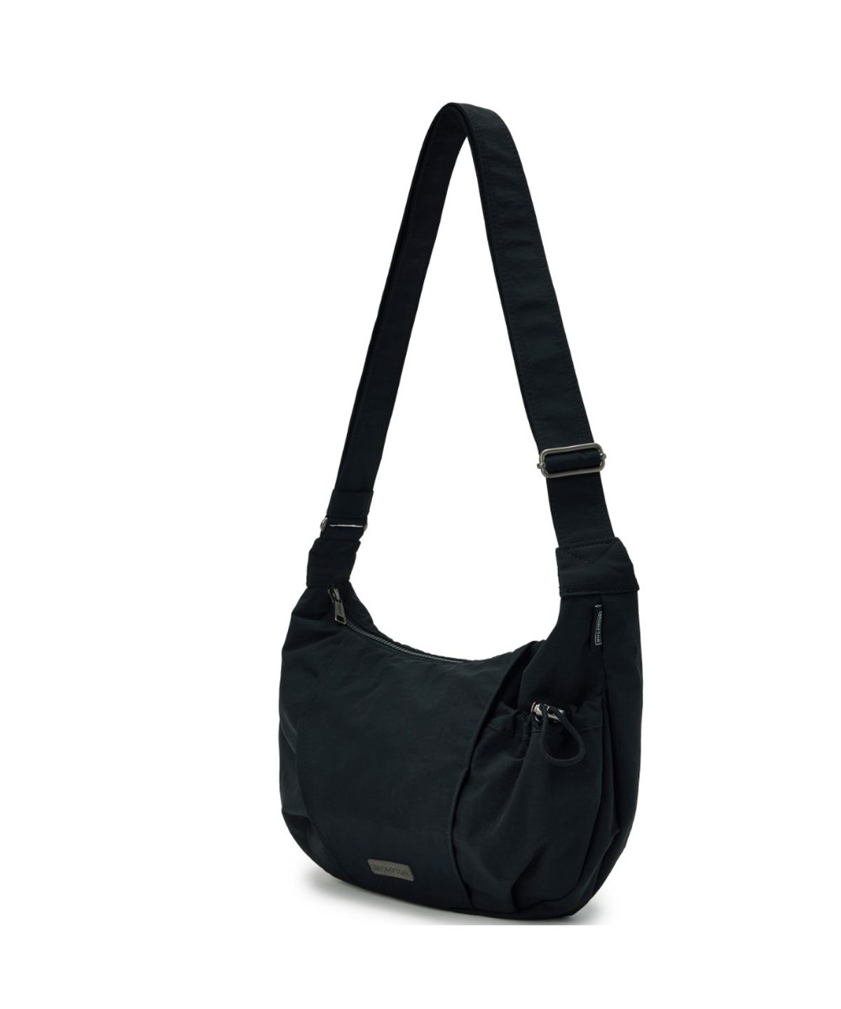 브롬톤 런던(BROMPTON LONDON) SIDE CUT DETAIL HOBO BAG - BLACK (P265ACR107)