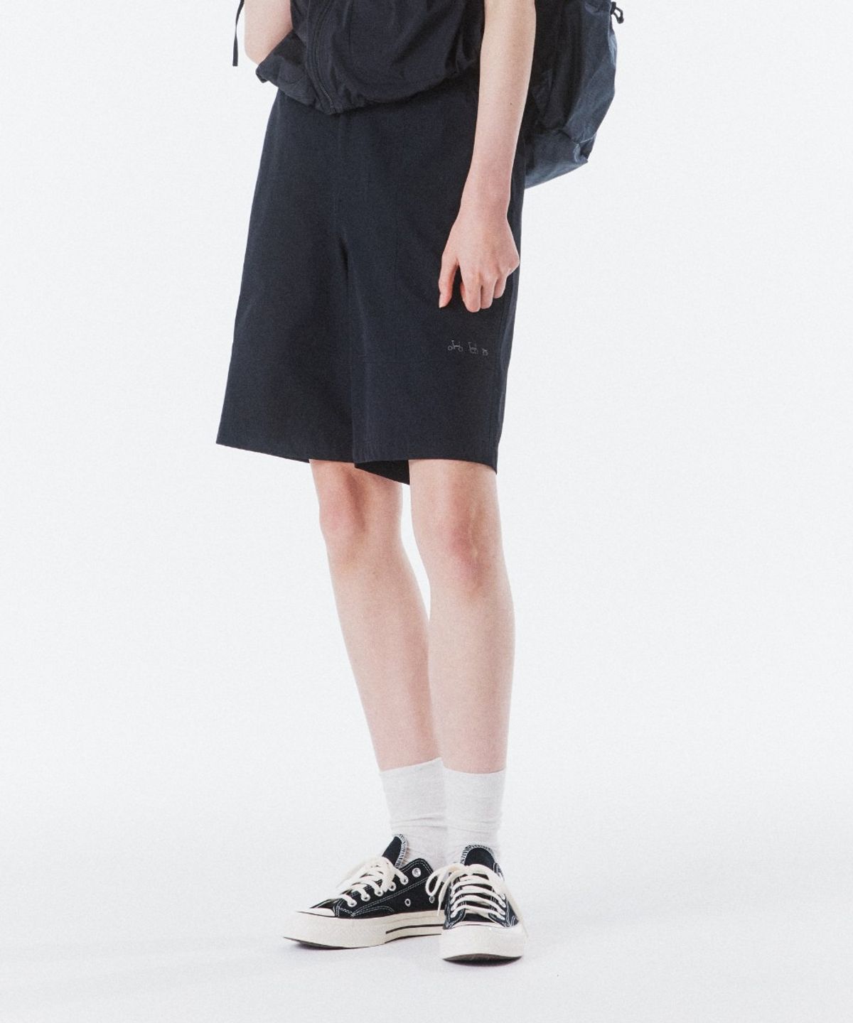브롬톤 런던(BROMPTON LONDON) CARGO SHORTS - BLACK (P262UHP185)