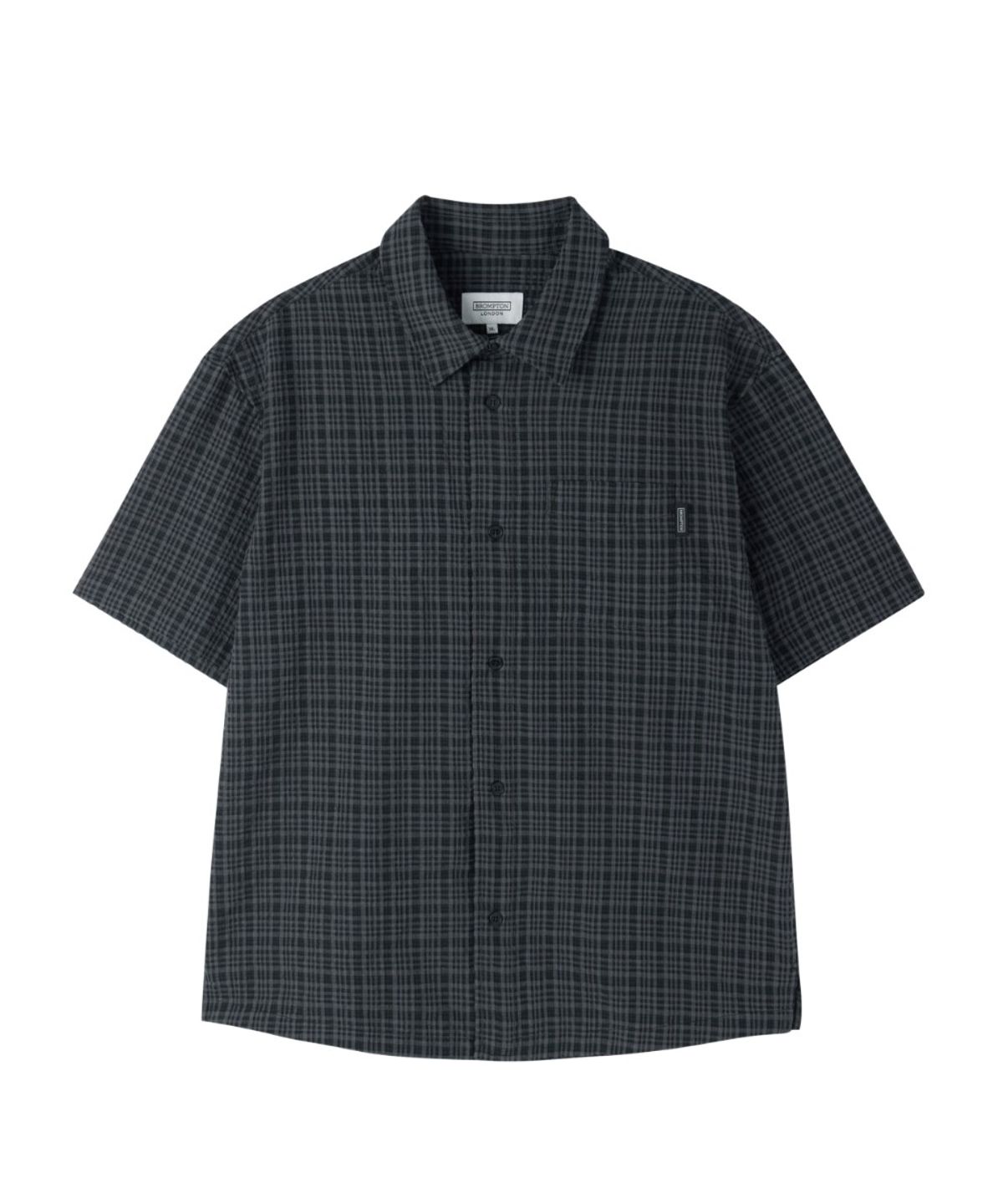 브롬톤 런던(BROMPTON LONDON) CHECK SEERSUCKER SHIRT - C/GREY (P262MSH140)