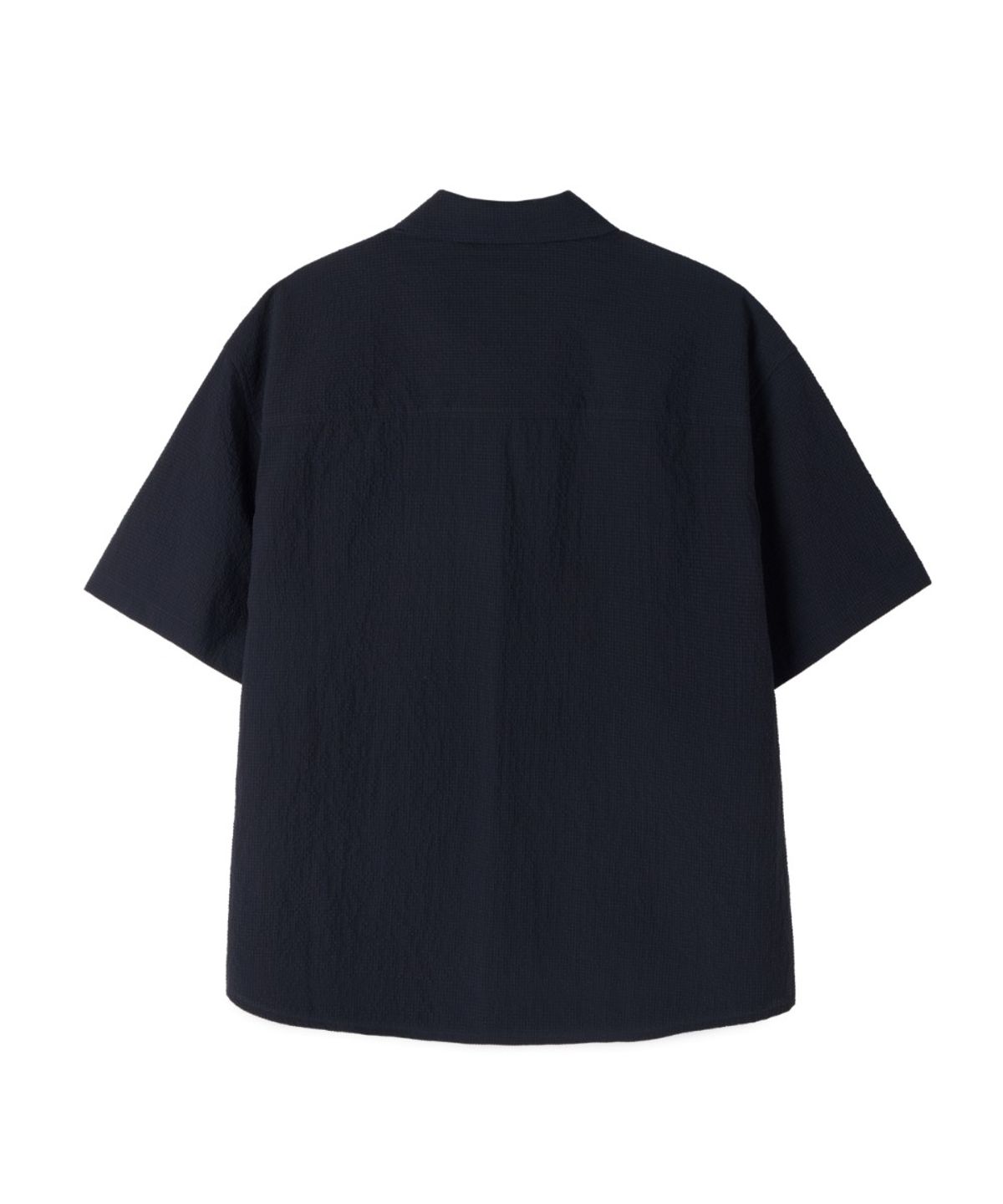 브롬톤 런던(BROMPTON LONDON) SEERSUCKER HALF SLEEVE SHIRT - D/NAVY (P262MSH180)