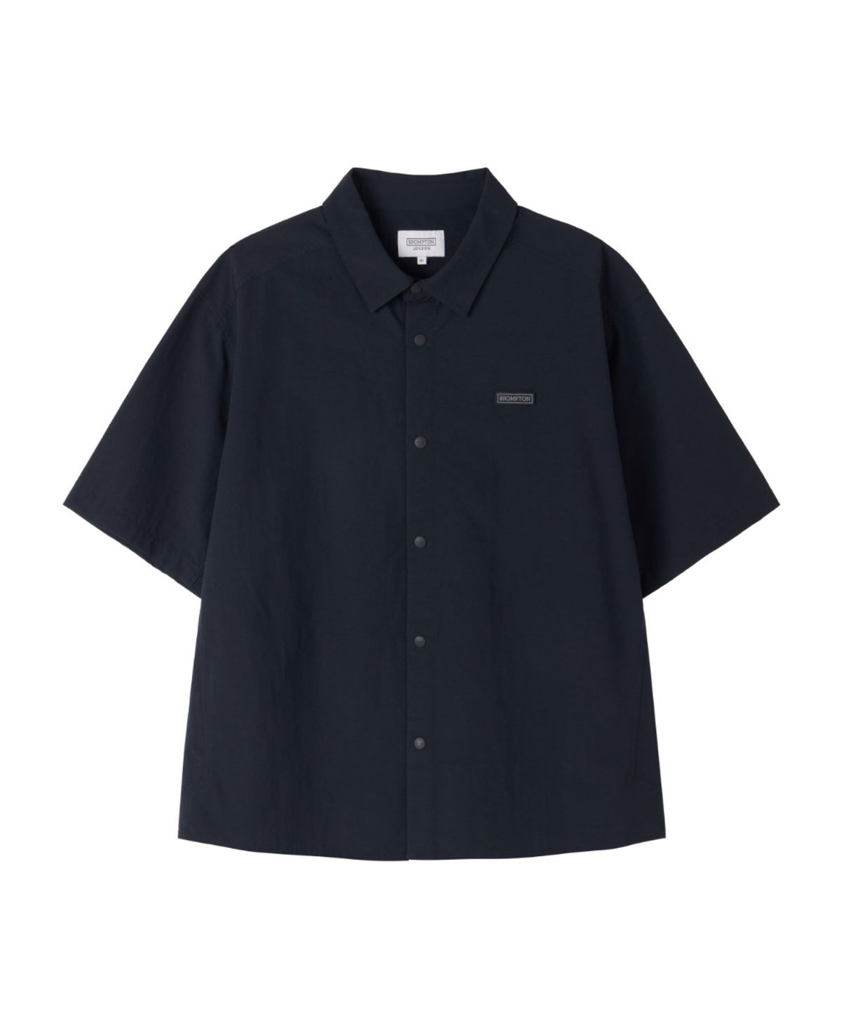 브롬톤 런던(BROMPTON LONDON) TASLAN HALF SLEEVE SHIRT - BLACK (P262MSH182)
