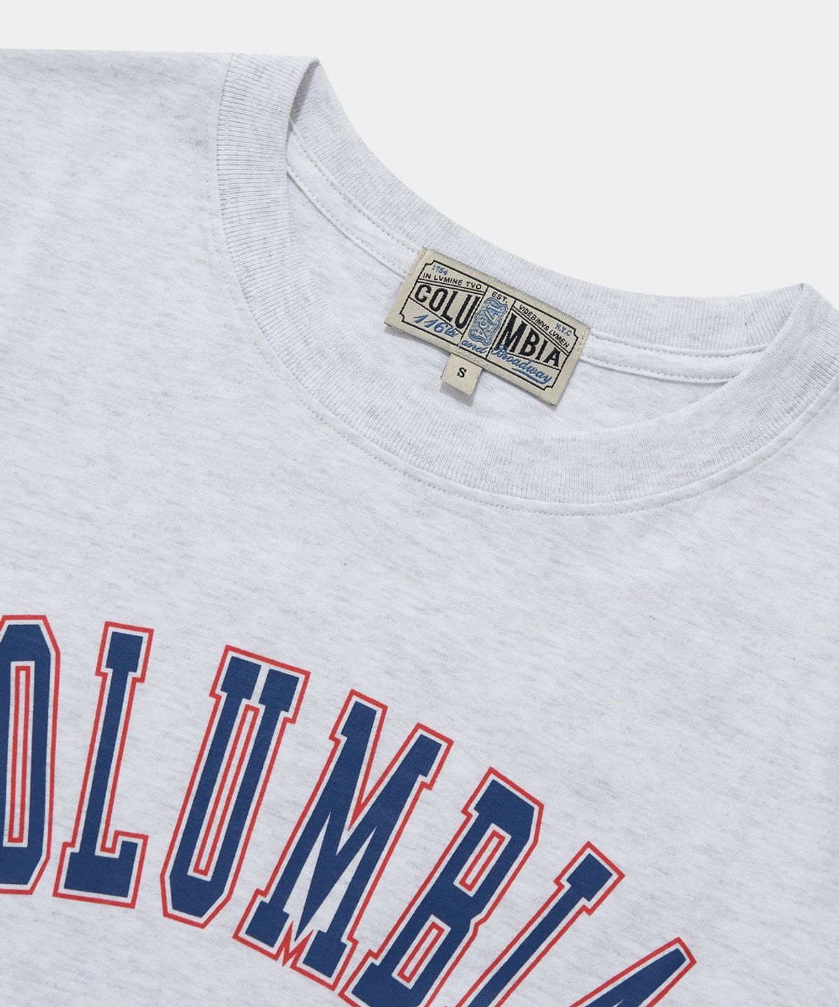 컬럼비아 유니버시티(COLUMBIA UNIVERSITY) CU ARCH WOMEN SLIM-FIT S/S T-SHIRTS_LIGHT MELANGE GRAY