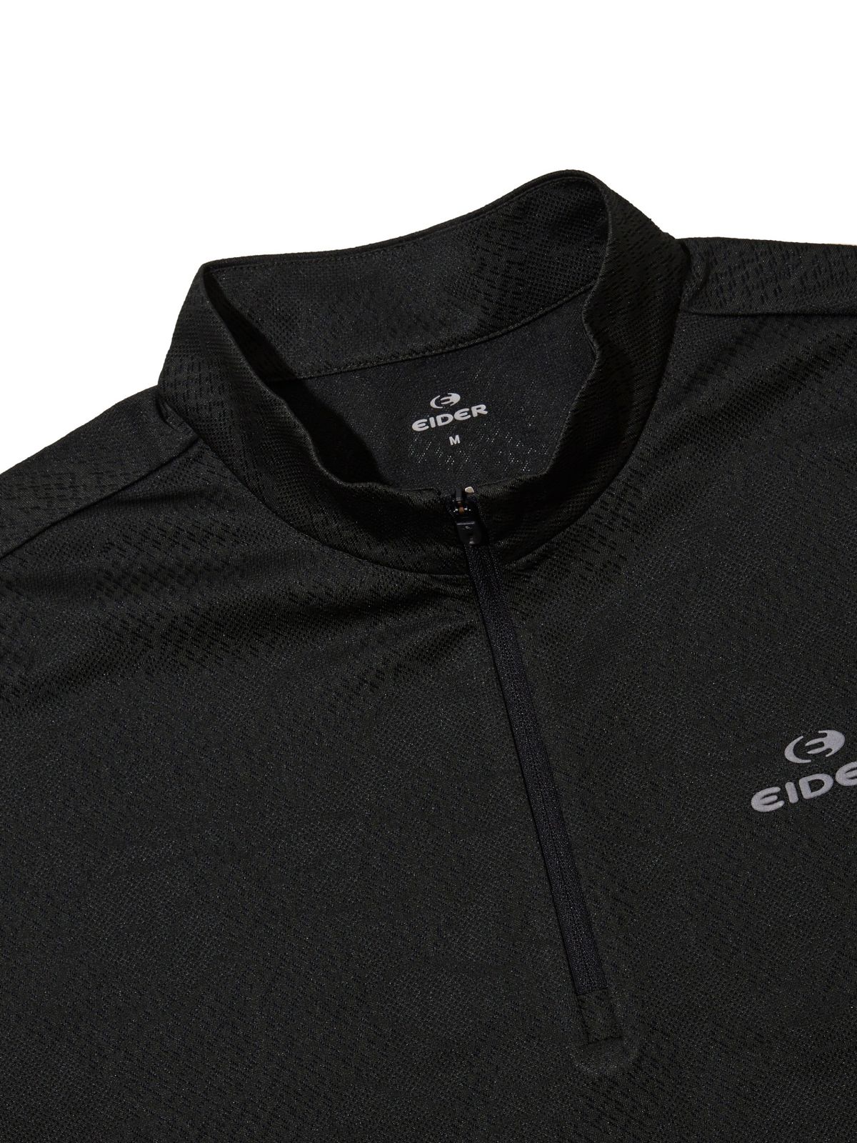 아이더(EIDER) PERFORMANCE (퍼포먼스) 남성 자카드 긴팔 짚업 티셔츠_BLACK GREEN