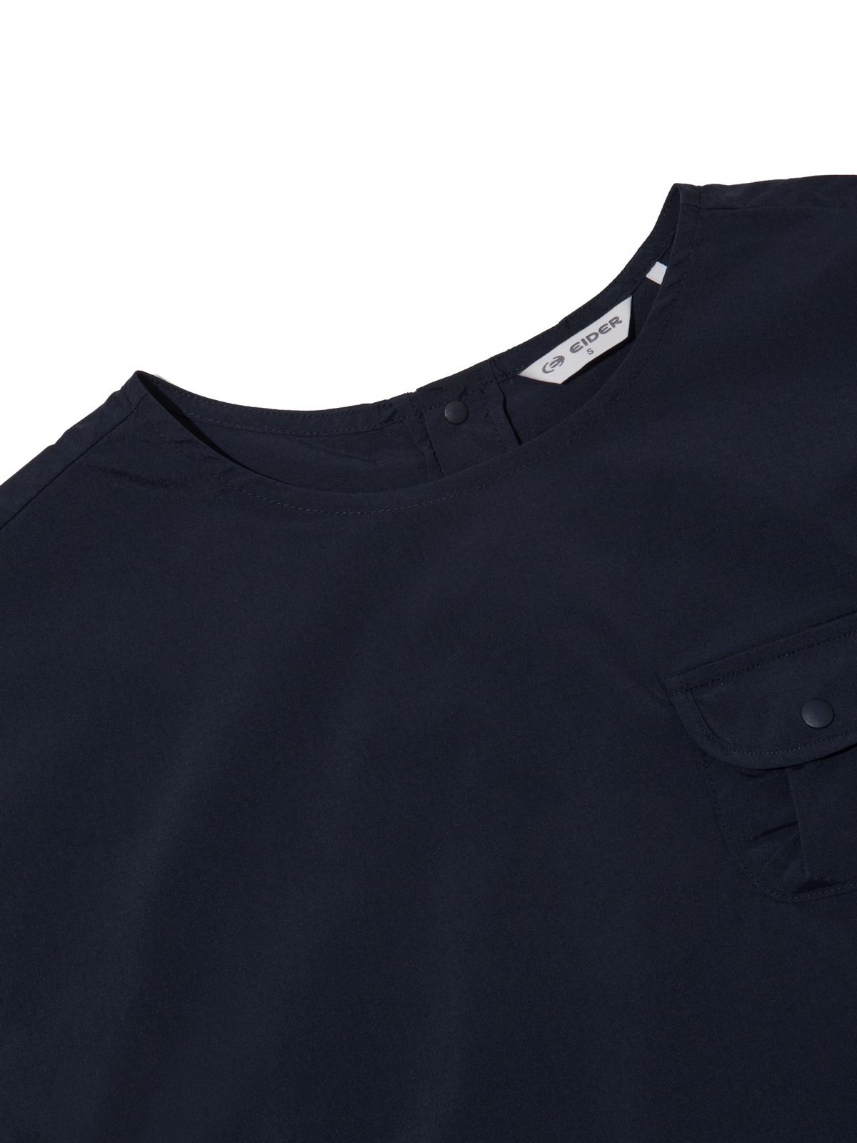 아이더(EIDER) SHEER (시어) 여성 우븐 포켓 반팔 티셔츠_Dark Navy