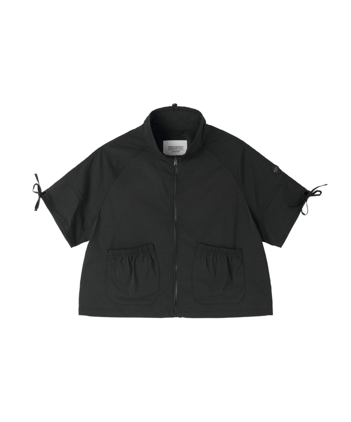 브롬톤 런던(BROMPTON LONDON) W LIGHTWEIGHT HALF SLEEVE JUMPER - BLACK (P262WJP185)