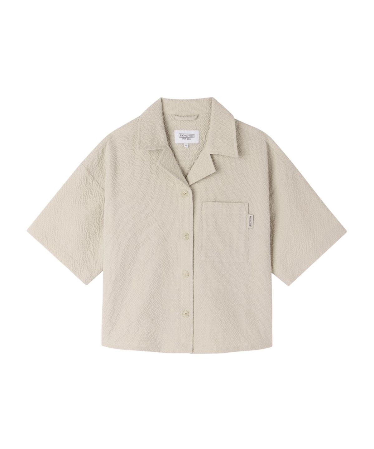 브롬톤 런던(BROMPTON LONDON) W SEERSUCKER HALF SLEEVE SHIRTKET - L/BEIGE (P262WSH180)